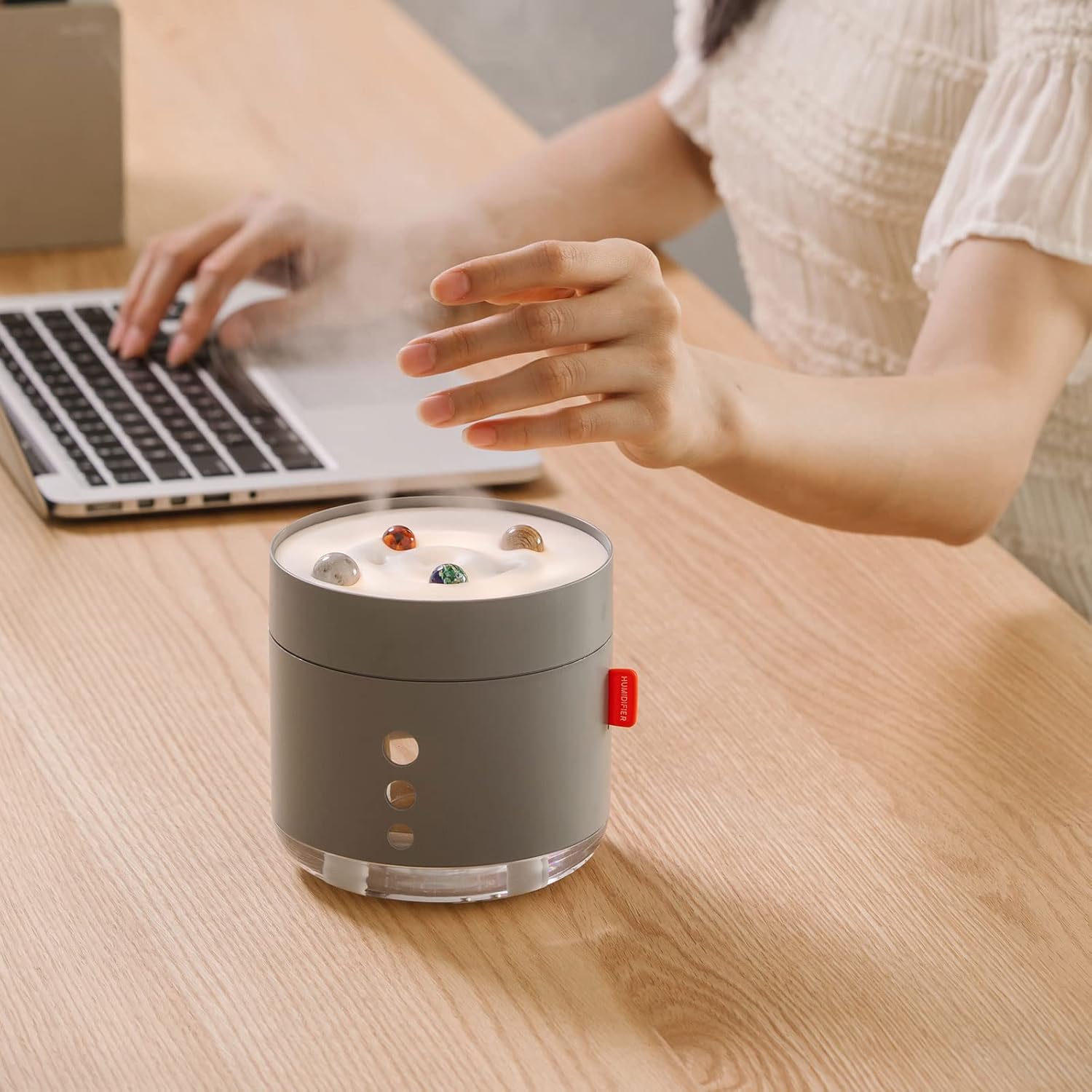 Xingchen Humidifier Double Spray Large Mist Desktop Snow Mountain Wireless Charging Small [Plug-in Type]