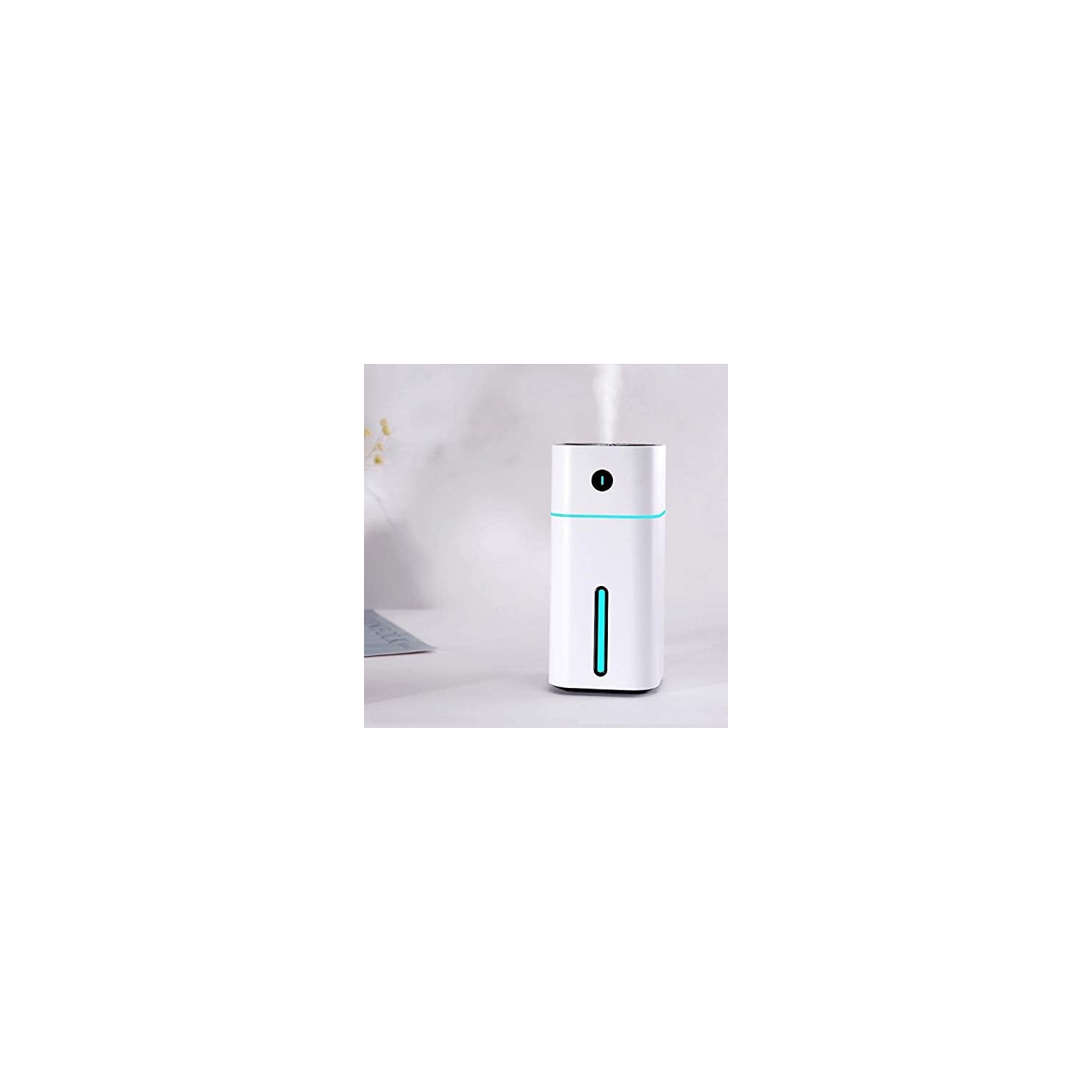 Humidificateur d'air 180 ml mini ultrasonique aromathérapie, purificateur d'air Night Light de LED pour l'auto - Blanc