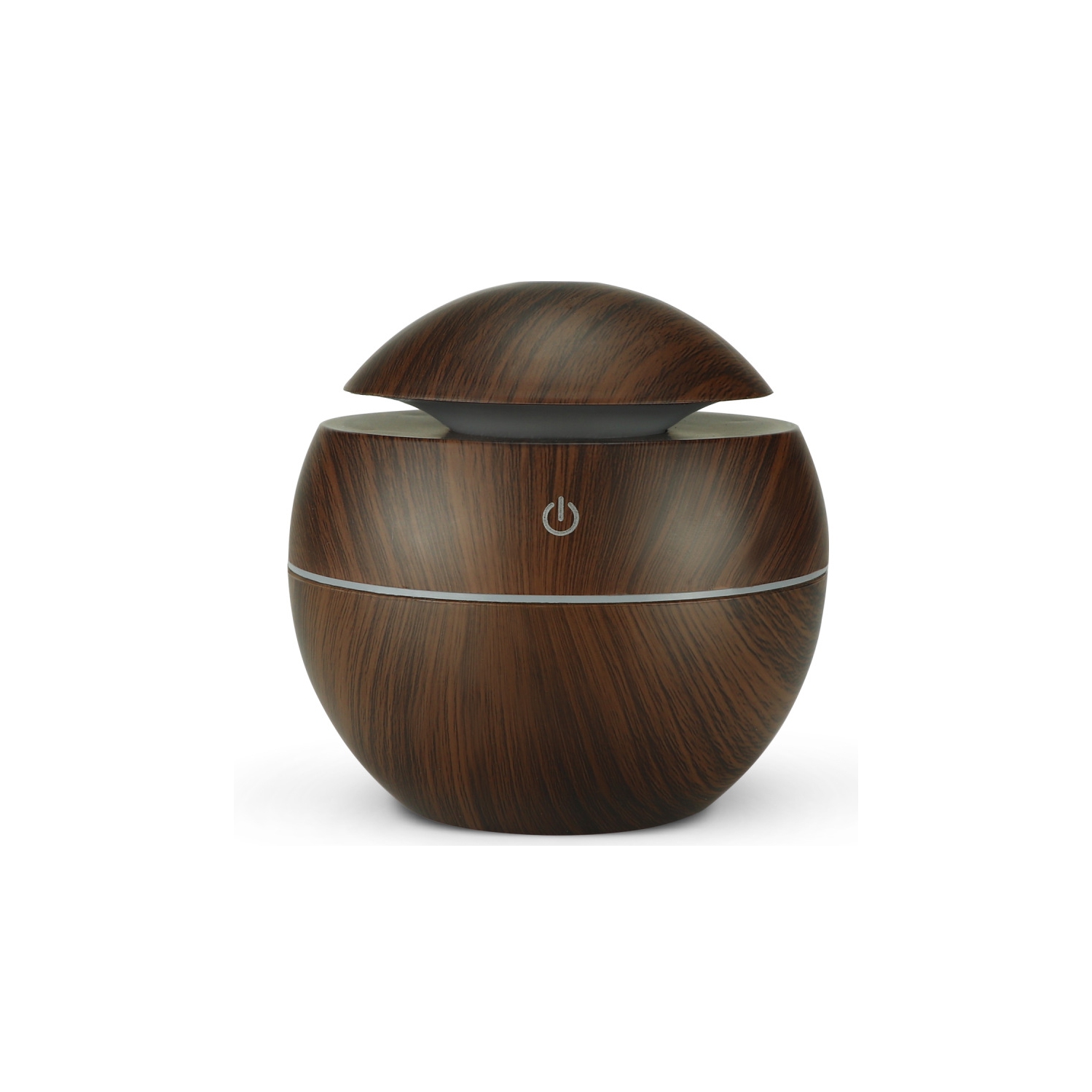 Diffuseur d'aromathérapie électrique USB, humidificateur ultrasonique de veilleuse LED pour cadeau de méditation de chambre à coucher - Grain de bois