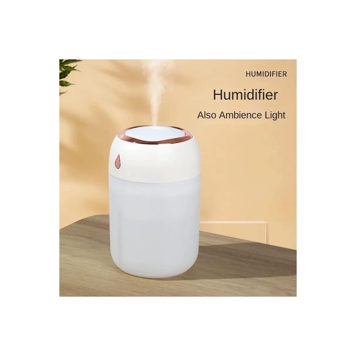 You Humidifier Colorful Light USB Large Mist Double Spray Nano Moisturizing Device - White