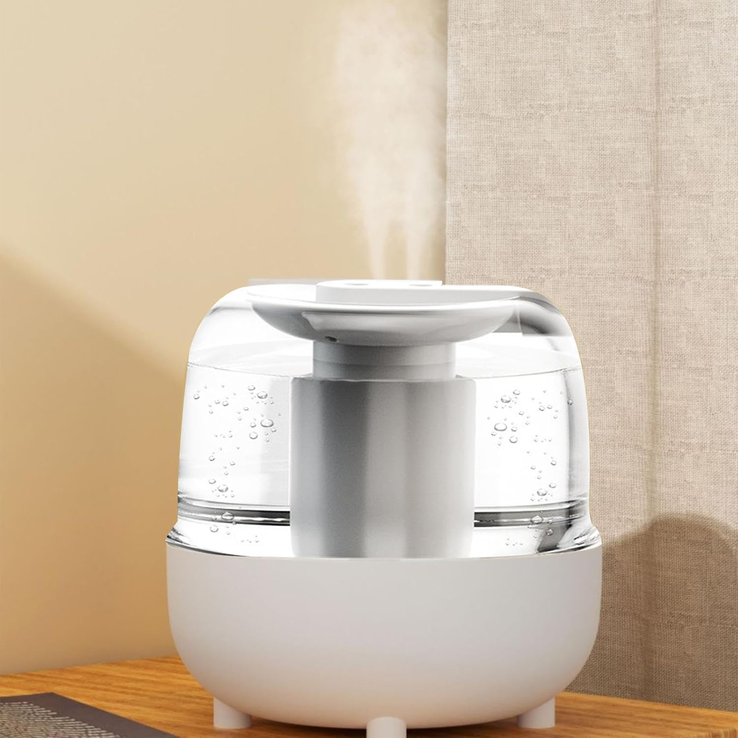 Wireless humidifier, indoor plant growth humidifier, USB humidifier with light, bedroom humidifier, 4L bedroom cool mist humidifier