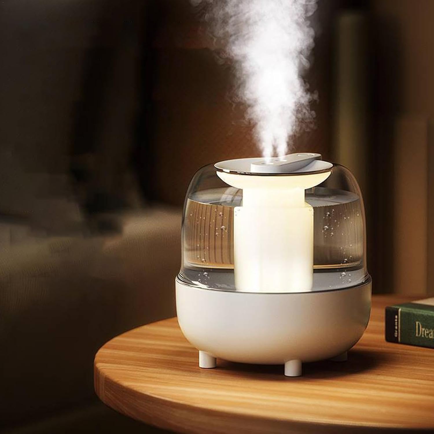 Wireless humidifier, indoor plant growth humidifier, USB humidifier with light, bedroom humidifier, 4L bedroom cool mist humidifier