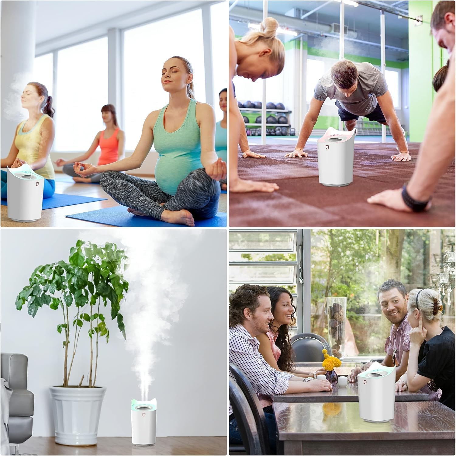 Large capacity humidifier for home bedroom desktop spray with atmosphere light top water injection cold mist air humidifier - single spray - 2L