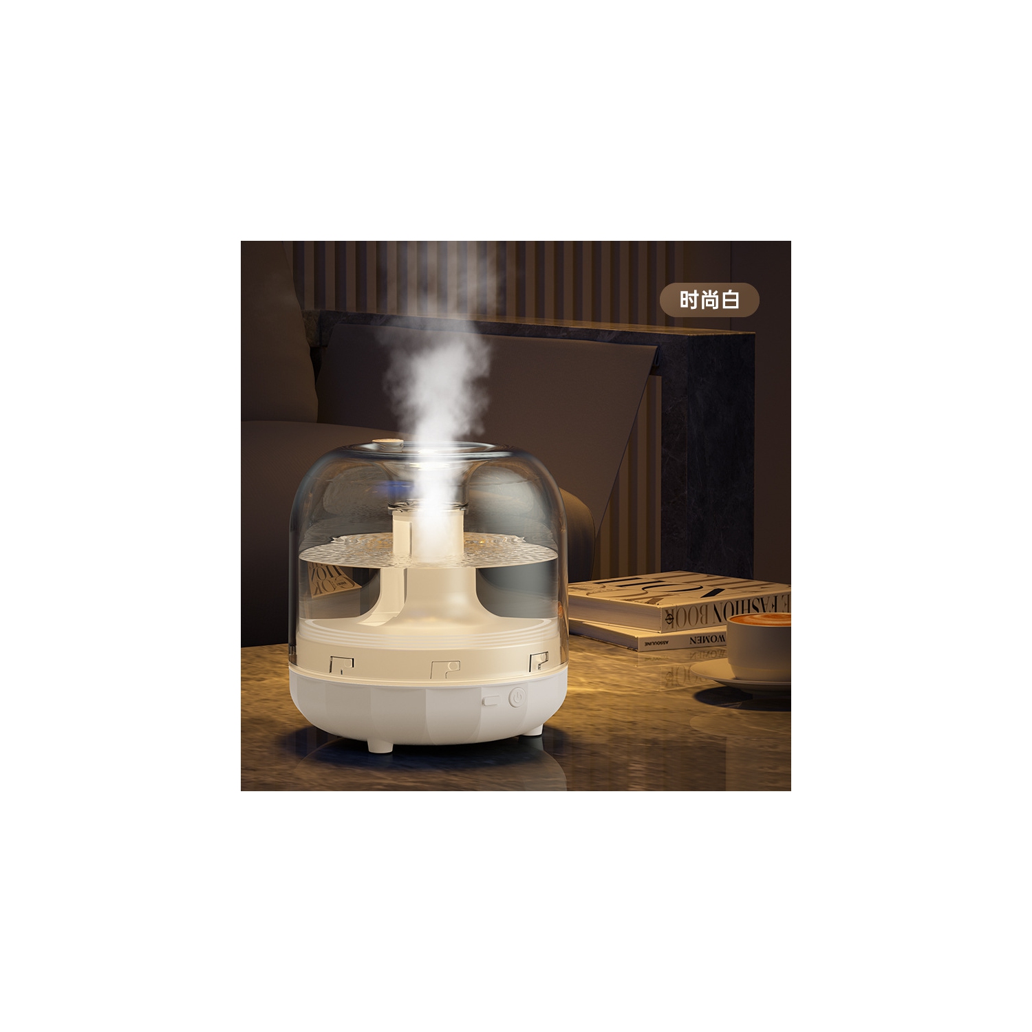 Spray humidifier small home bedroom atomizer office desktop desktop humidifier-White