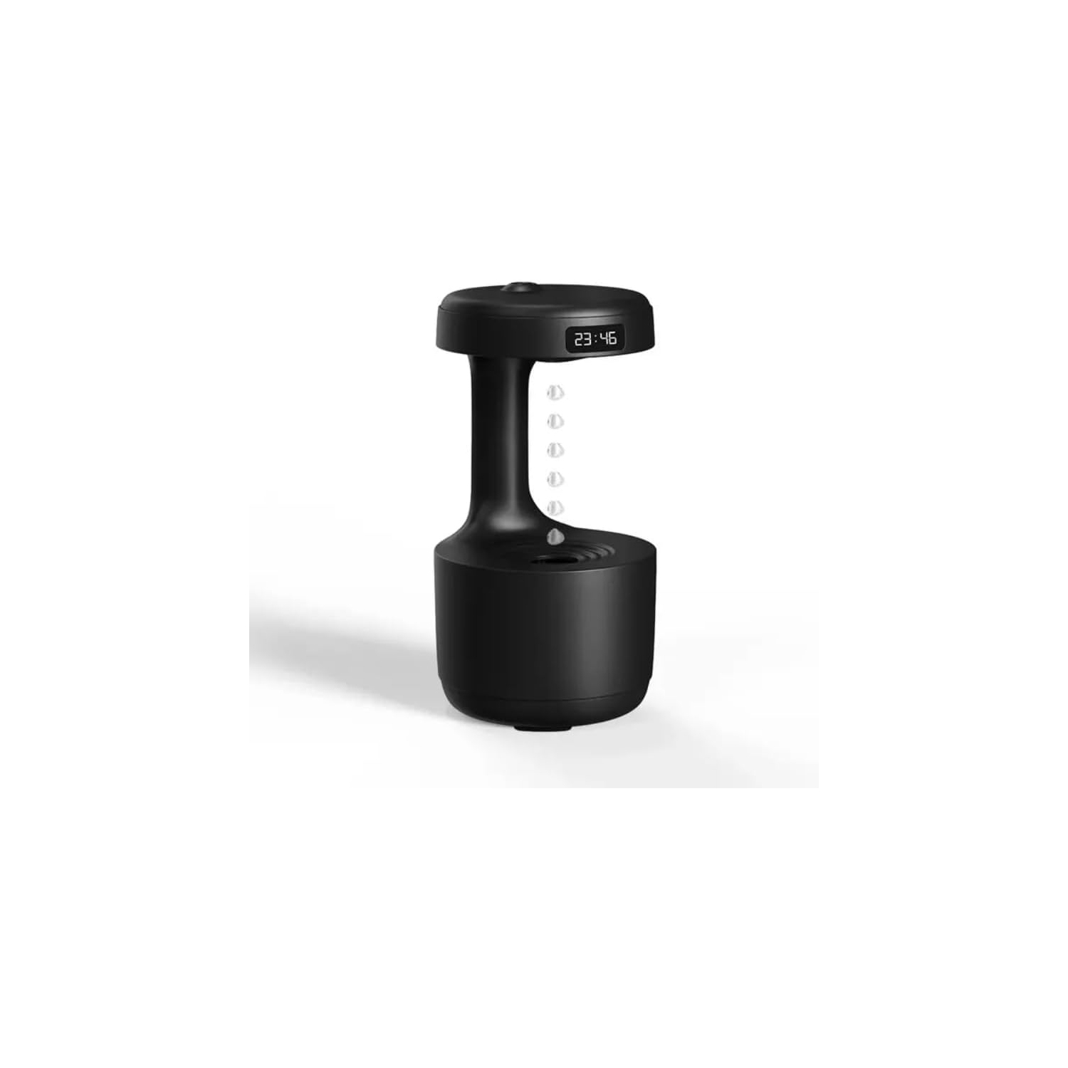 Droplet Air Humidifier Anti-Gravity Ultrasonic Cool Mist Night Light Gravity-Free Sprayer with LED Night Light, Black