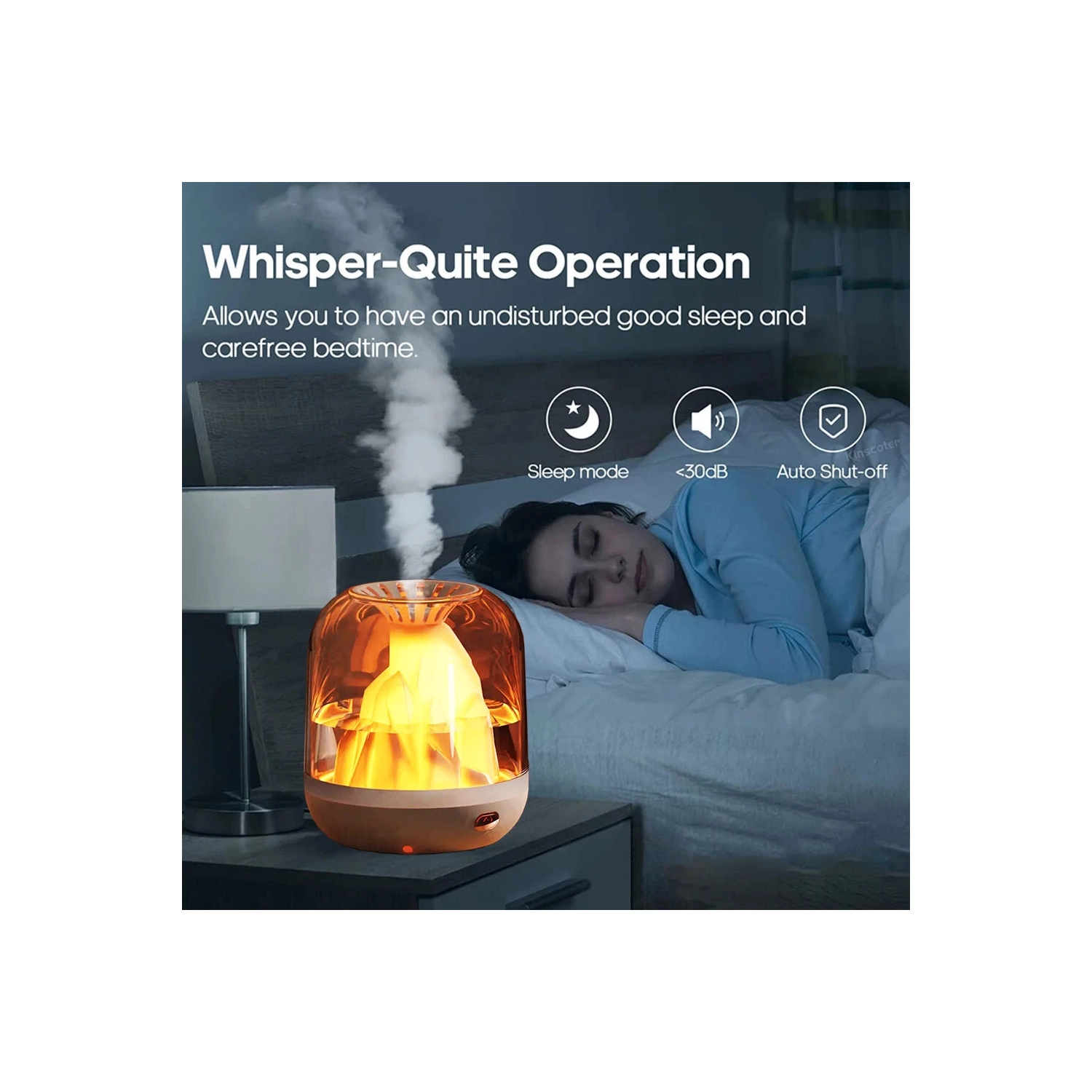 Flame humidifier household bedroom silent small desktop large capacity single spray