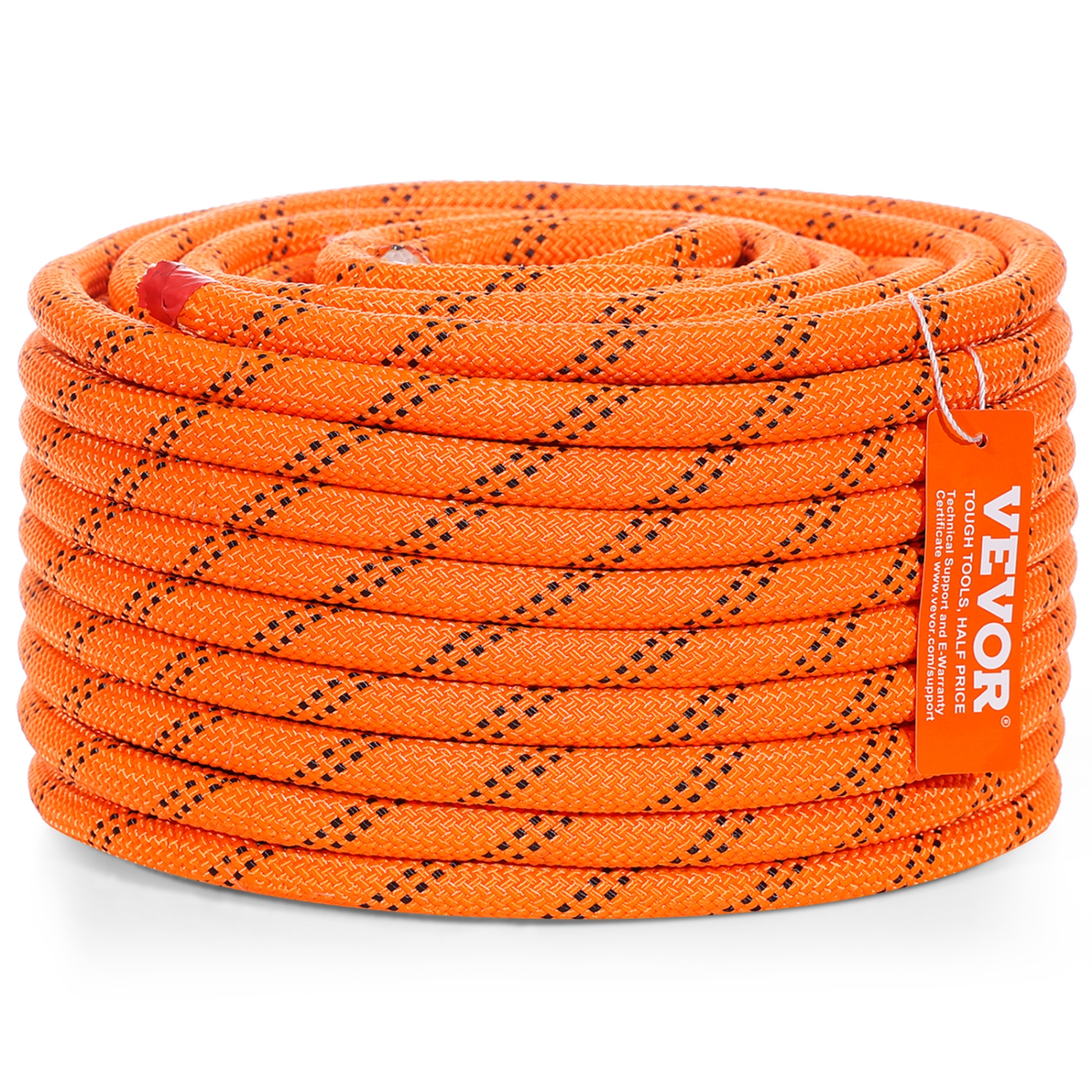 VEVOR 1/2 inch by 120 feet Dual Twisted Polyester Cord, 48-Strand, 8000 LBS Tensile Strength, Multi-Use Rope for Arborist Activities, Hiking,