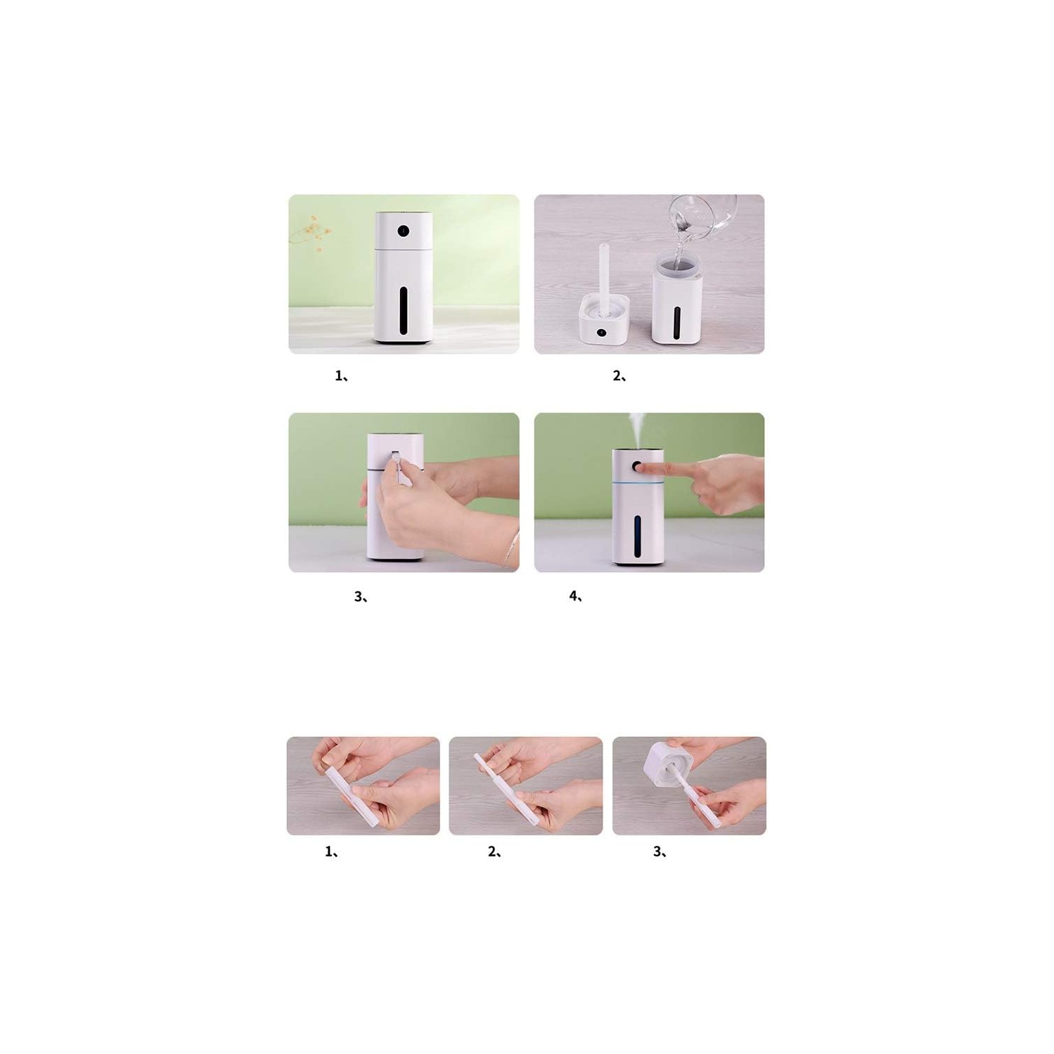 Air Humidifier 180ML Mini Ultrasonic Aromatherapy Humidifier with LED Night Light Car Atomizer Air Purifier - yellow