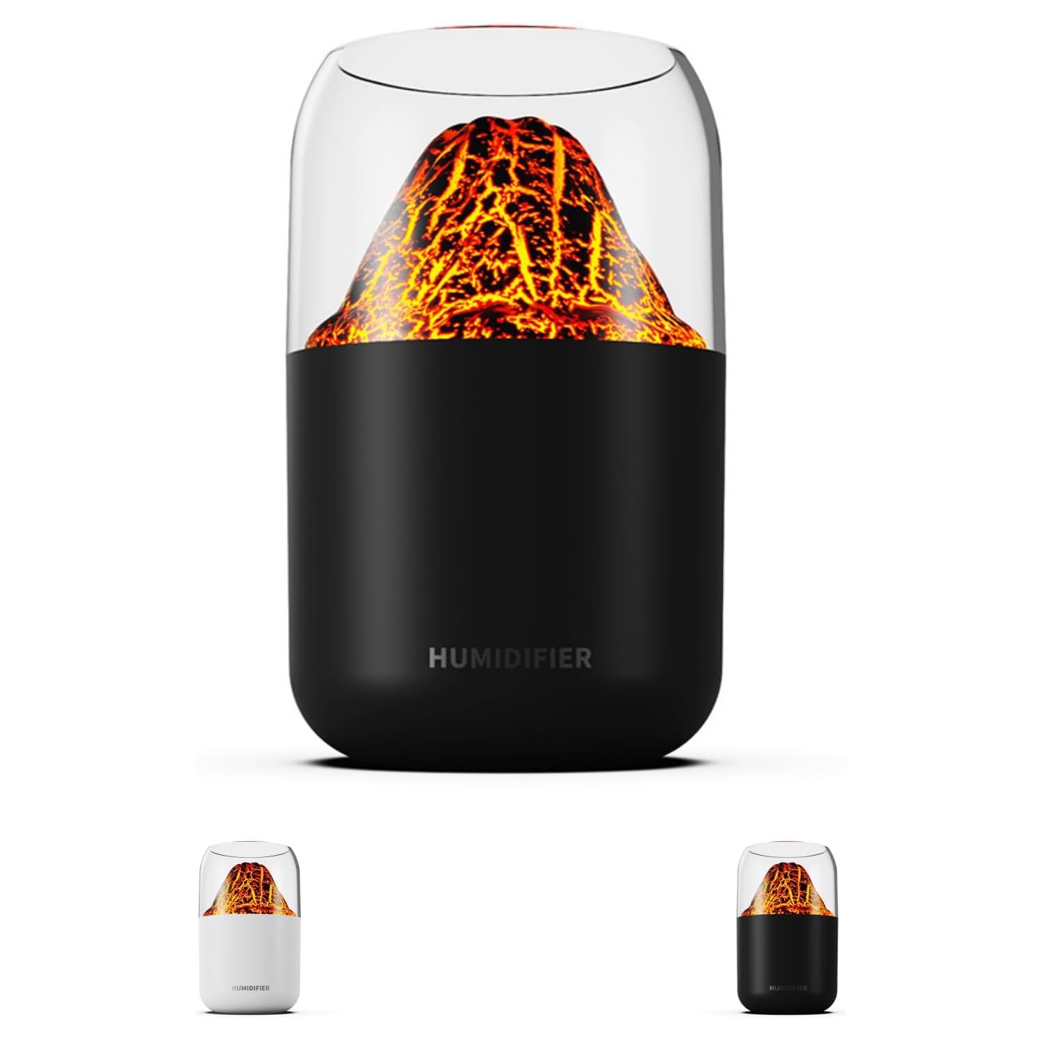 Volcano Colorful Flame Humidifier - USB Silent Large Fog Colorful Atmosphere Light Home Bedroom