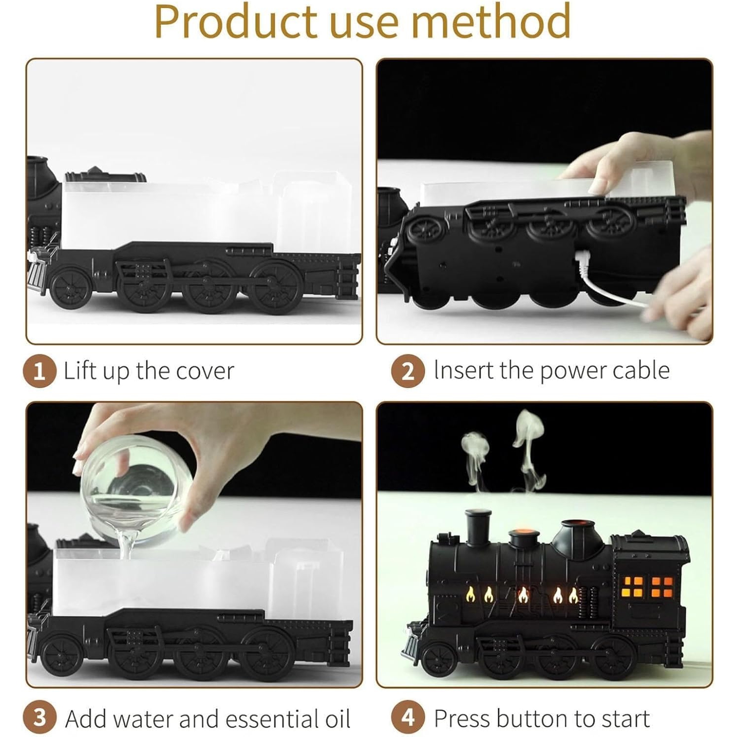 Humidificateur de train, humidificateur d'air avec arrêt automatique pour humidificateur de chambre à coucher, petit format, adapté à la maison, au