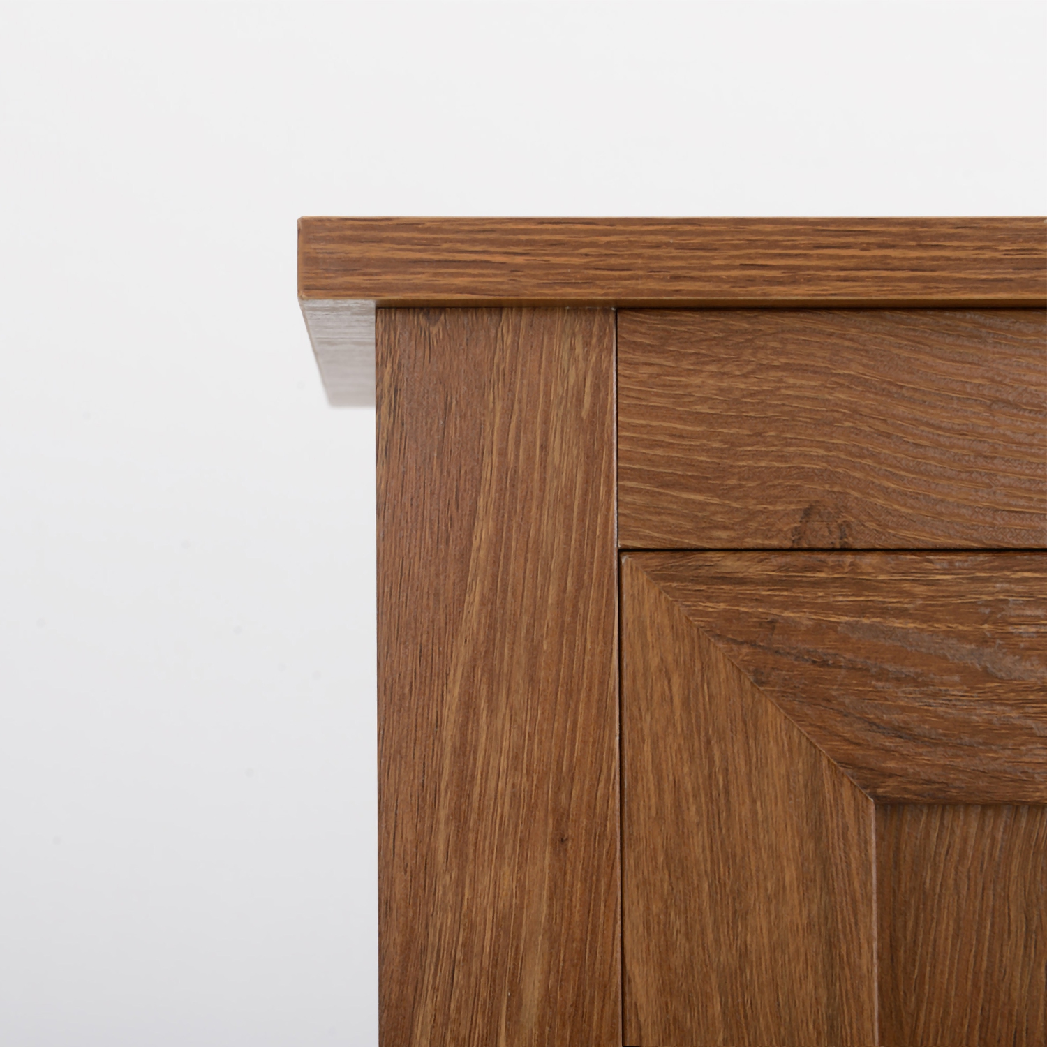 HOMCOM – Armoire garde-manger de 64&nbsp;po, armoire de rangement de cuisine avec 4 portes et 3 tablettes réglables, chêne