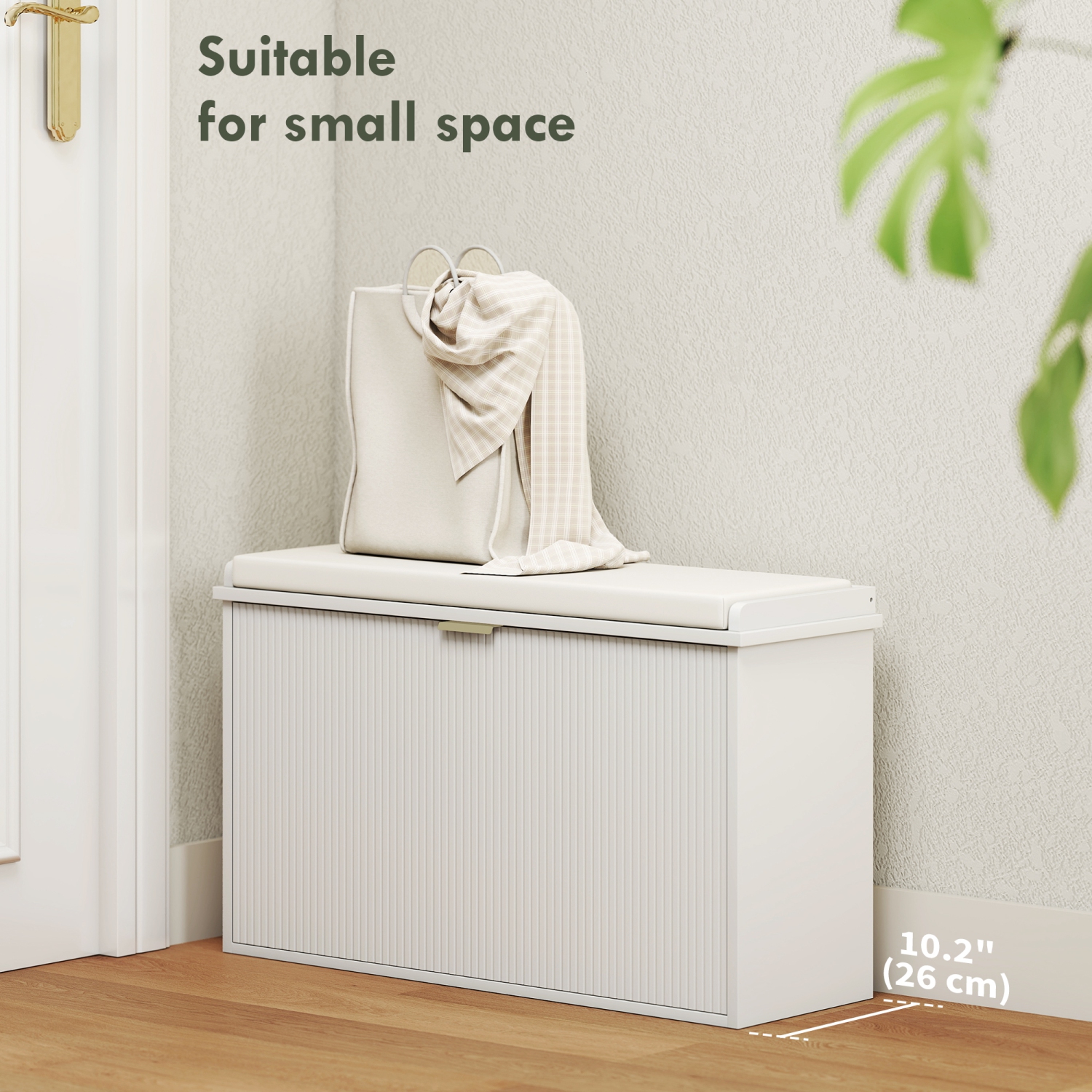 Banc à chaussures de HOMCOM avec coussin de siège rembourré et tiroir rabattable, banc d'entrée pouvant accueillir jusqu'à 265 lb,