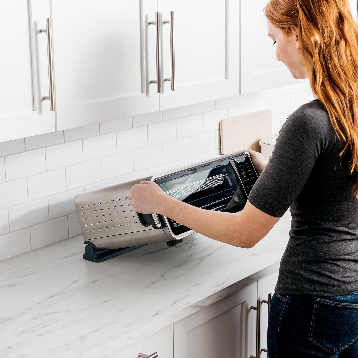 Refurbished - Ninja FT205CO 10-in-1 Digital Air Fry Oven with Extra Large Capacity, Extended Height, Stainless Steel Body, and Temperature Control