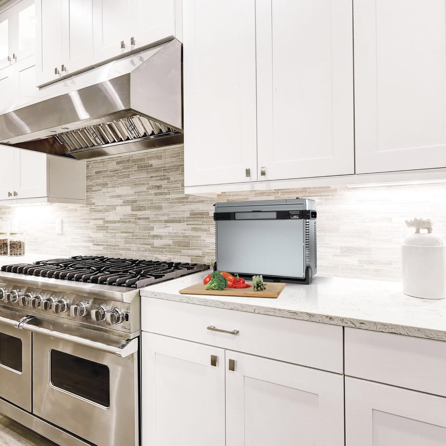 Refurbished - Ninja FT205CO 10-in-1 Digital Air Fry Oven with Extra Large Capacity, Extended Height, Stainless Steel Body, and Temperature Control