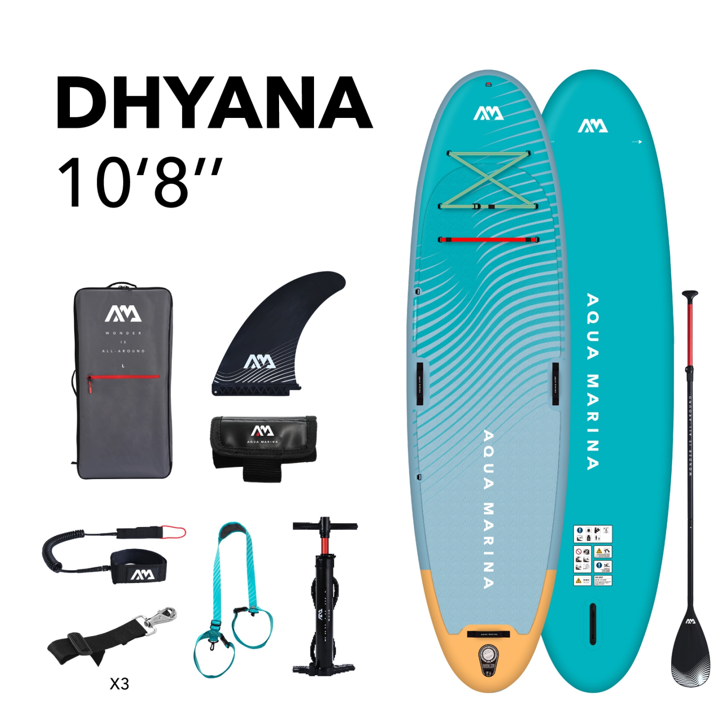 Aqua Marina - DHYANA Fitness 10' 8" Inflatable Stand Up Paddle Board