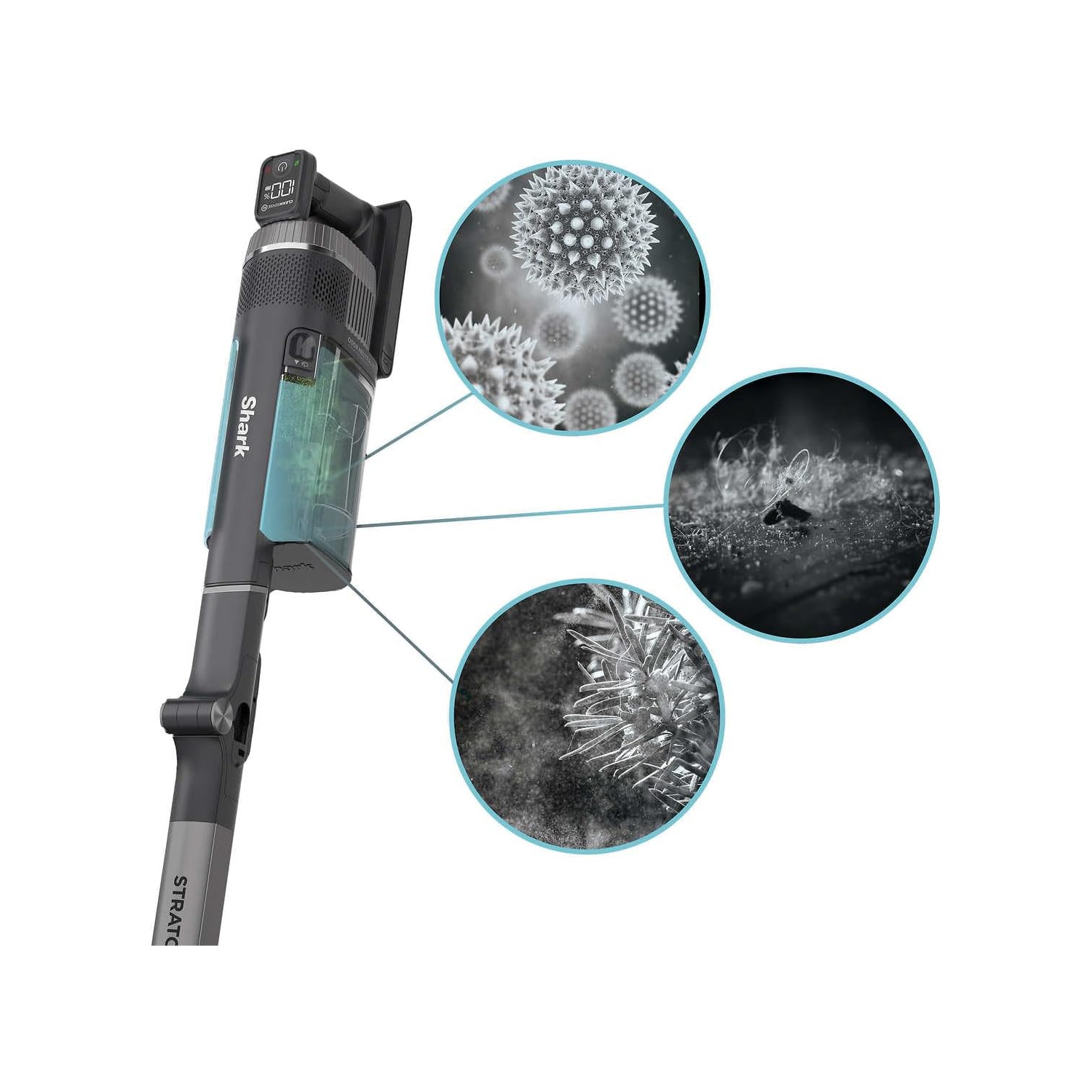 Remis à neuf - Aspirateur sans fil Stratos UZ865H de Shark, aspirateur DuoClean PowerFins HairPro, suceur plat et brosse antiallergène inclus,