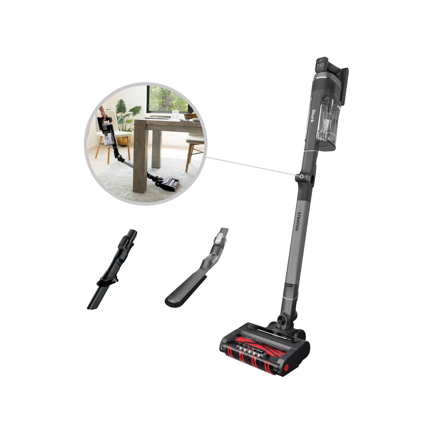 Remis à neuf - Aspirateur sans fil Stratos UZ865H de Shark, aspirateur DuoClean PowerFins HairPro, suceur plat et brosse antiallergène inclus,