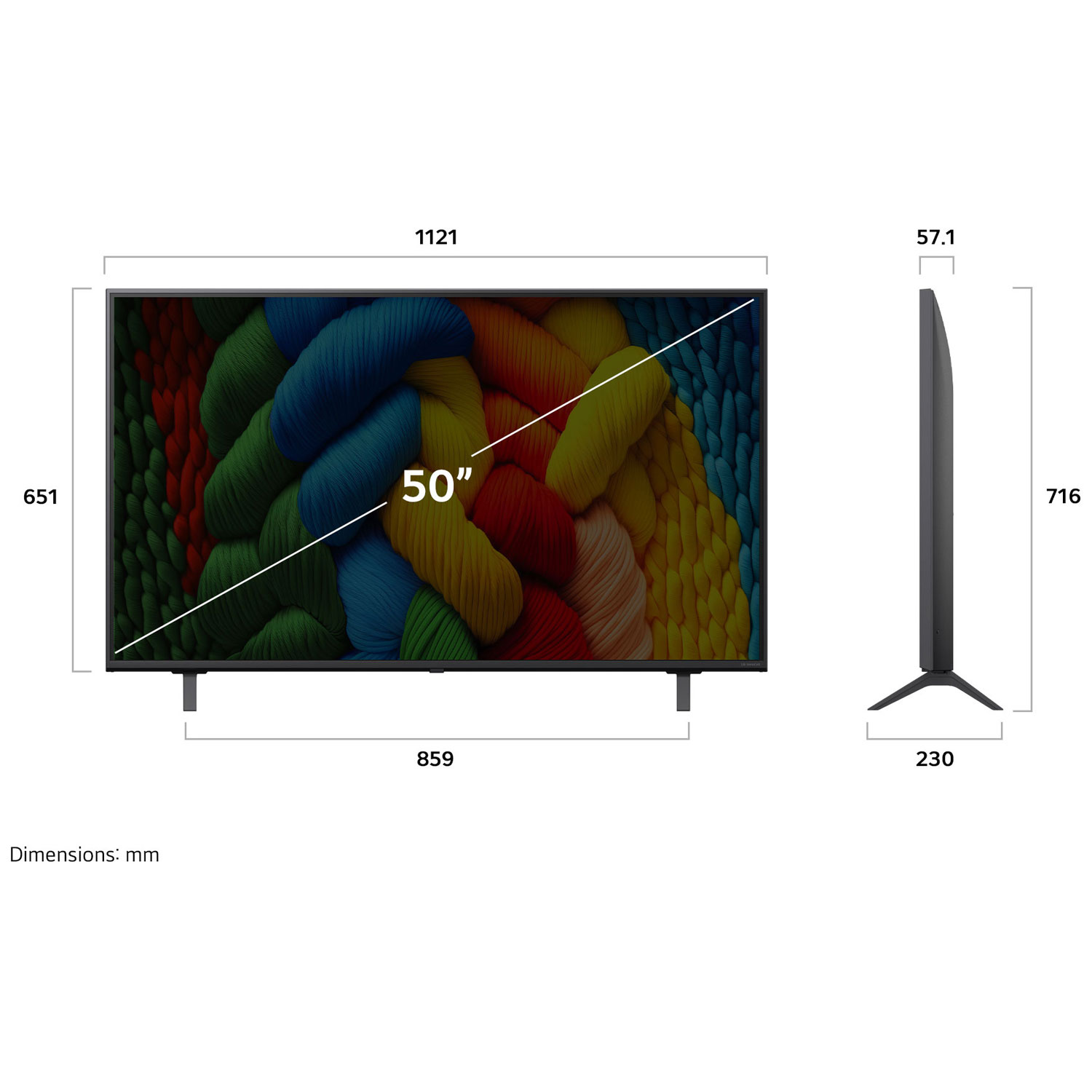 LG 50" NANO80AUA Series NanoCell AI NANO80 4K UHD HDR LED Smart TV - 2025