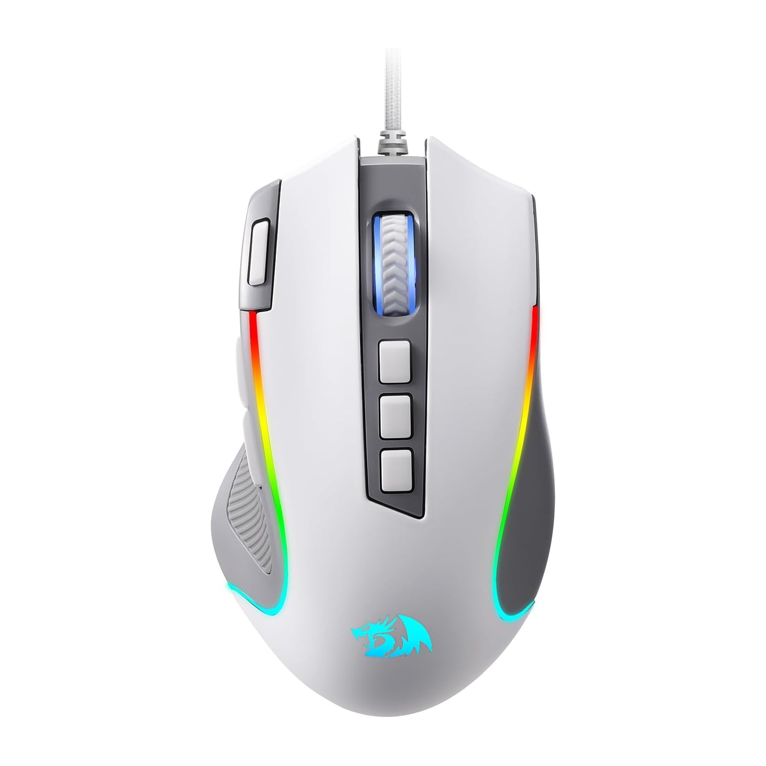 Souris de jeu RVB Redragon M612 Predator – Souris optique avec fil 8000&nbsp;ppp, 9 boutons programmables, 5 modes rétroéclairés, bouton de tir