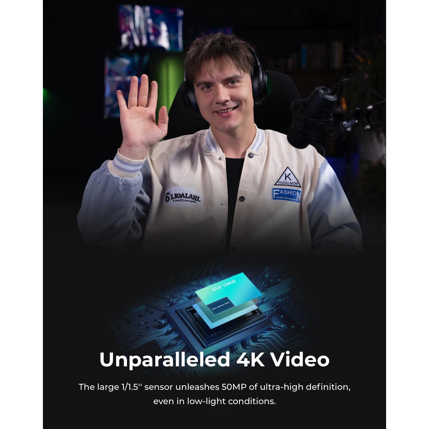 OBSBOT Tiny 2 4K Webcam with AI Tracking, Voice & Gesture Control, Auto Focus, HDR, and Multi-mode Streaming for PC and Meetings