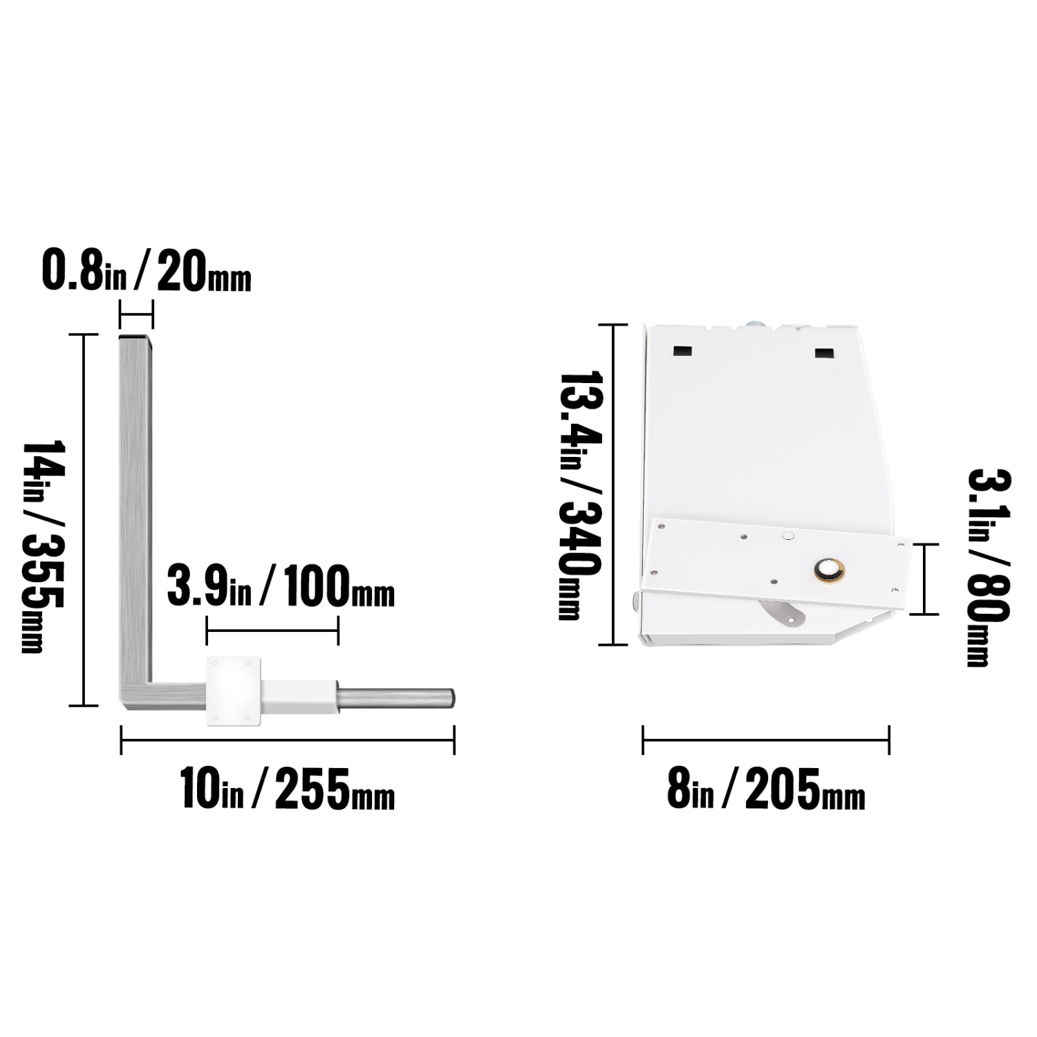 VEVOR DIY Murphy Bed Hardware Kit Vertical Mounting Wall Bed Springs Mechanism Heavy Duty Bed Support Hardware DIY Kit for King Queen Bed