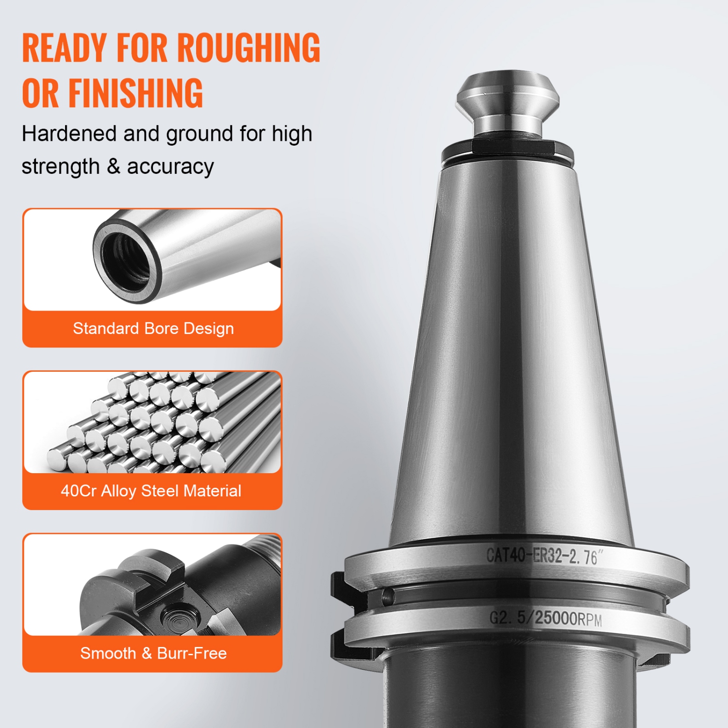 Ensemble de collets et porte-collets ER 16/32 de VEVOR CAT40, 35 pièces, porte-outils en APU SLN FMB 16/32, mandrins en acier à ressort avec 10