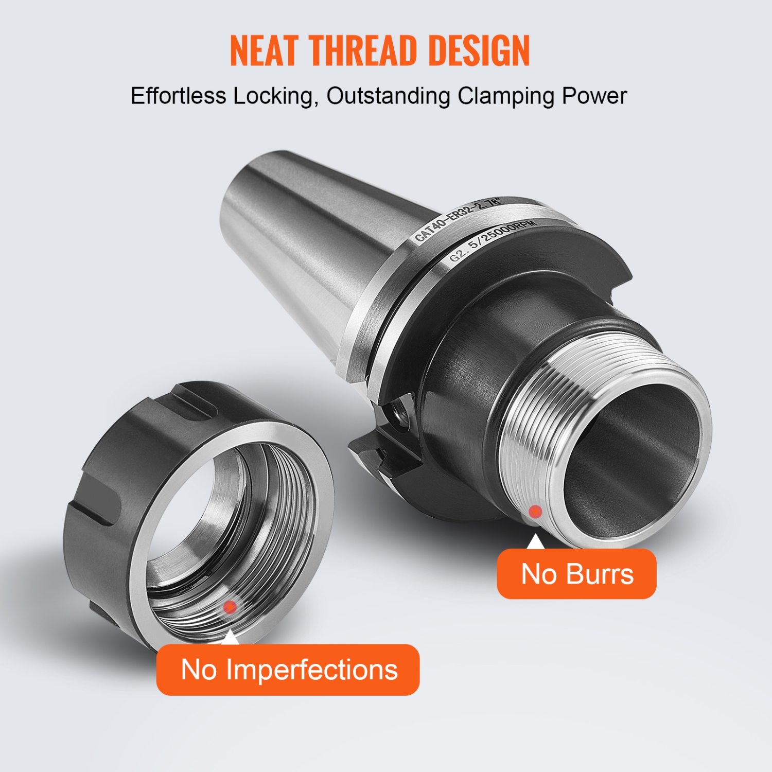 Ensemble de collets et porte-collets ER 16/32 de VEVOR CAT40, 35 pièces, porte-outils en APU SLN FMB 16/32, mandrins en acier à ressort avec 10
