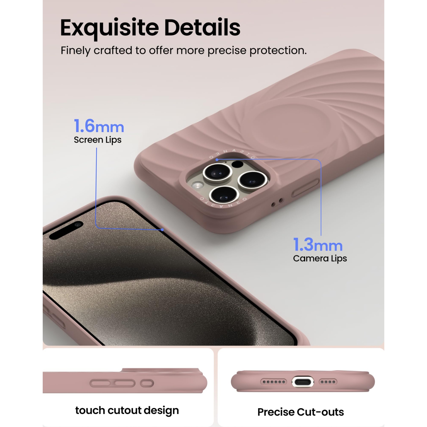 Ornarto Vortuxe conçu pour iPhone 15 Pro Max, [compatible avec MagSafe/protection de qualité militaire contre les chutes], iPhone 15 Pro Max en