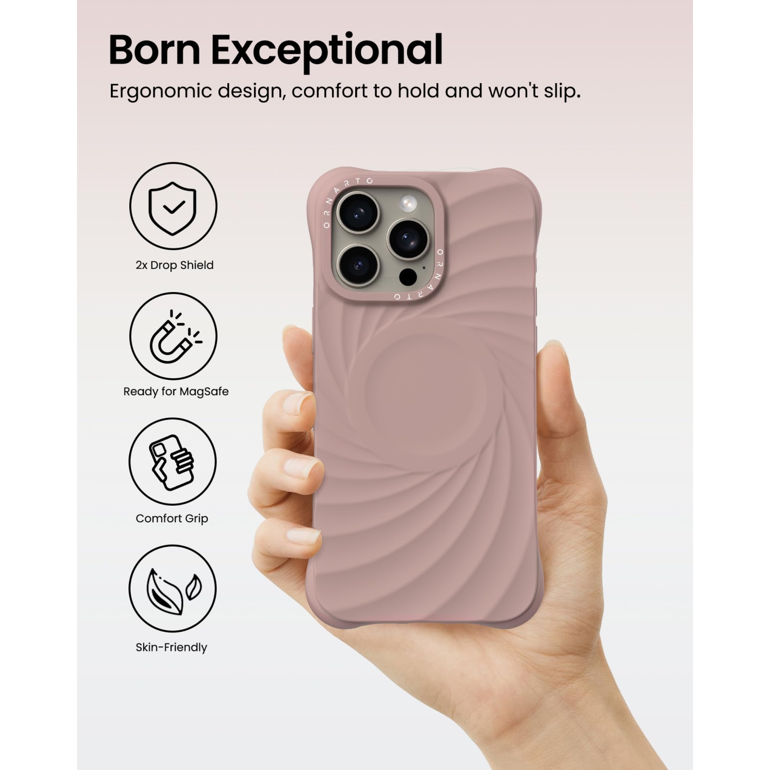 Ornarto Vortuxe conçu pour iPhone 15 Pro Max, [compatible avec MagSafe/protection de qualité militaire contre les chutes], iPhone 15 Pro Max en