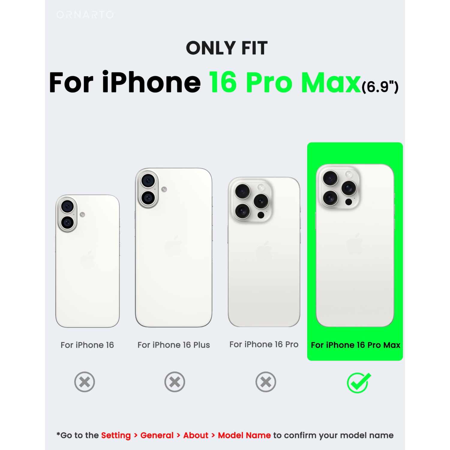 OrnARTO Vortuxe pour iPhone 16 Pro Max de 6,9&nbsp;po, [compatible avec MagSafe/protection de qualité militaire contre les chutes], étui en silicone