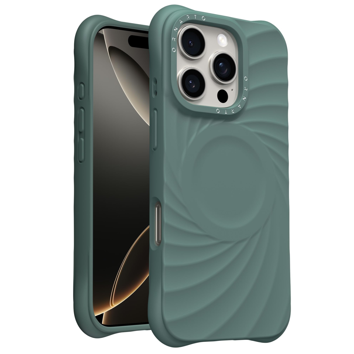 OrnARTO Vortuxe pour iPhone 16 Pro Max de 6,9&nbsp;po, [compatible avec MagSafe/protection de qualité militaire contre les chutes], étui en silicone