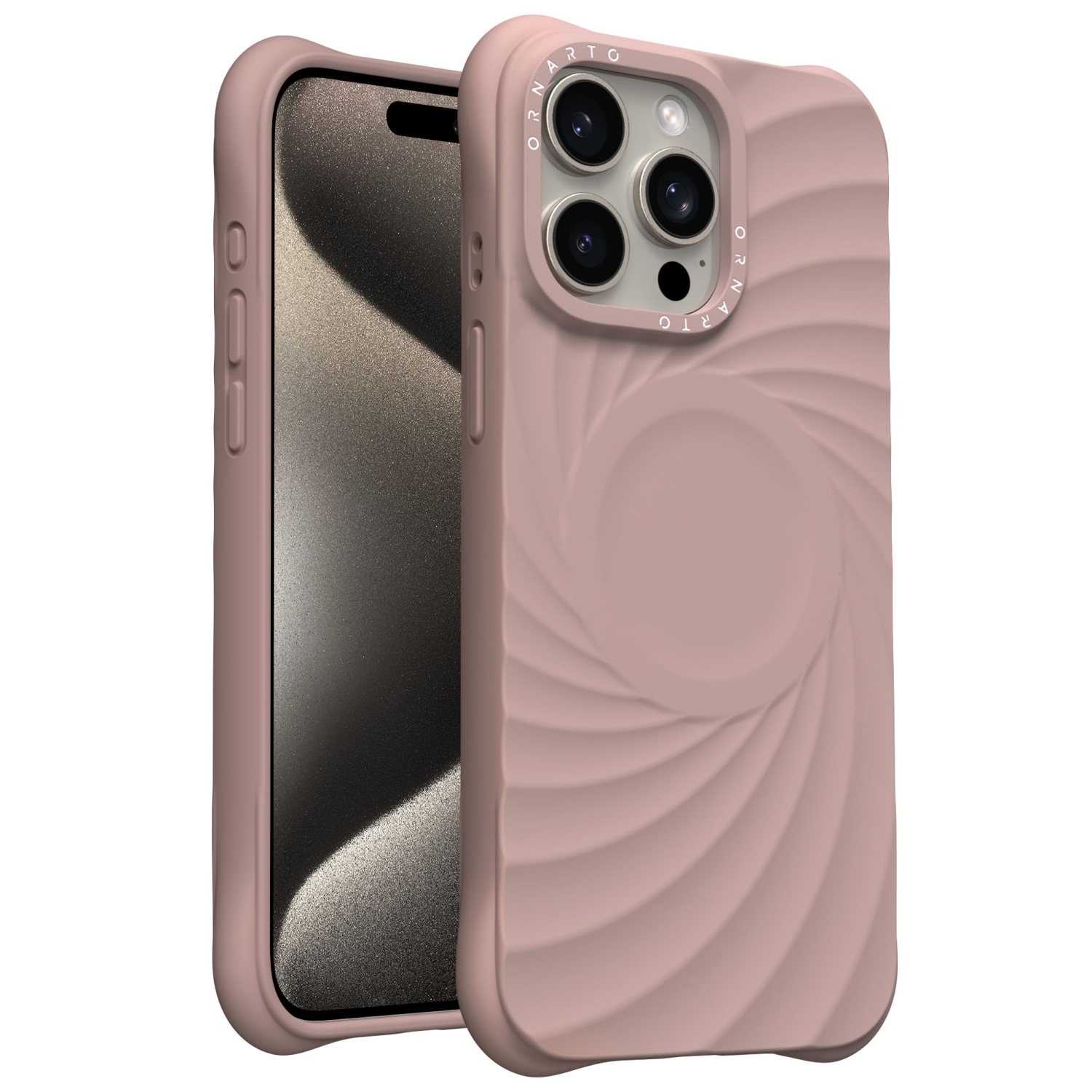 Ornarto Vortuxe conçu pour iPhone 15 Pro, [compatible avec MagSafe/protection de qualité militaire contre les chutes], étui en silicone liquide pour