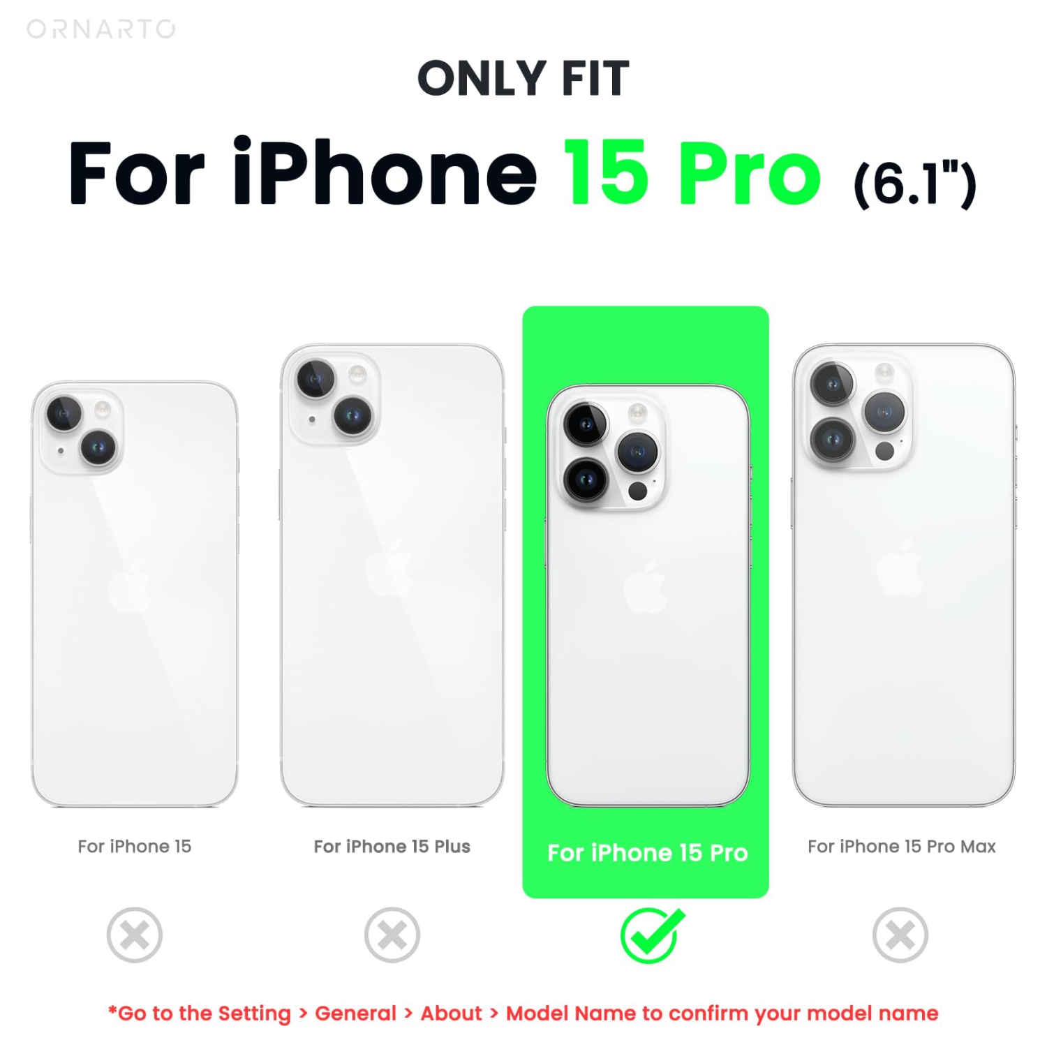 Ornarto Vortuxe conçu pour iPhone 15 Pro, [compatible avec MagSafe/protection de qualité militaire contre les chutes], étui en silicone liquide pour
