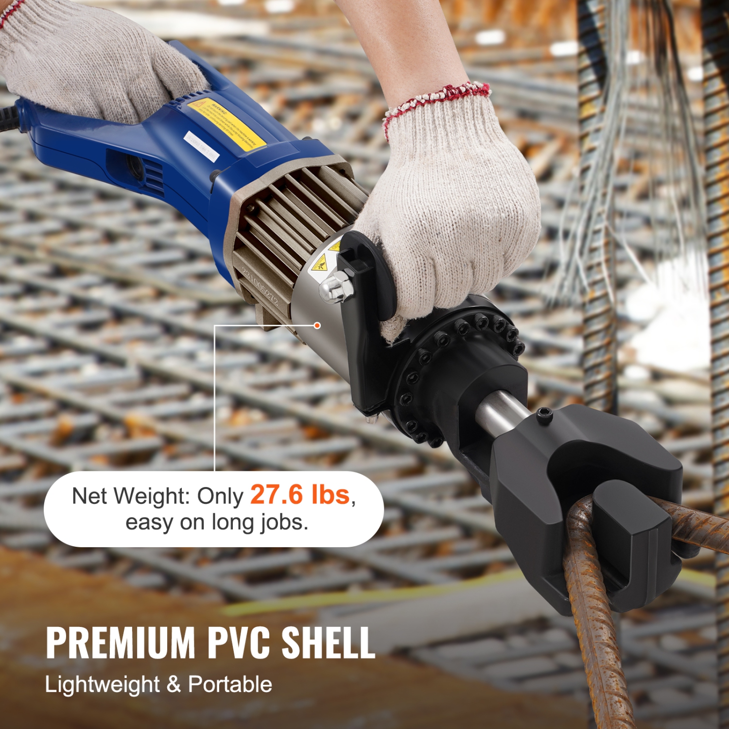 VEVOR 1500W Electric Hydraulic Rebar Bender, Portable Rebar Bending Machine, Bending up to 3/4 Inch #6 within 4 Seconds, High Power Steel Rebar