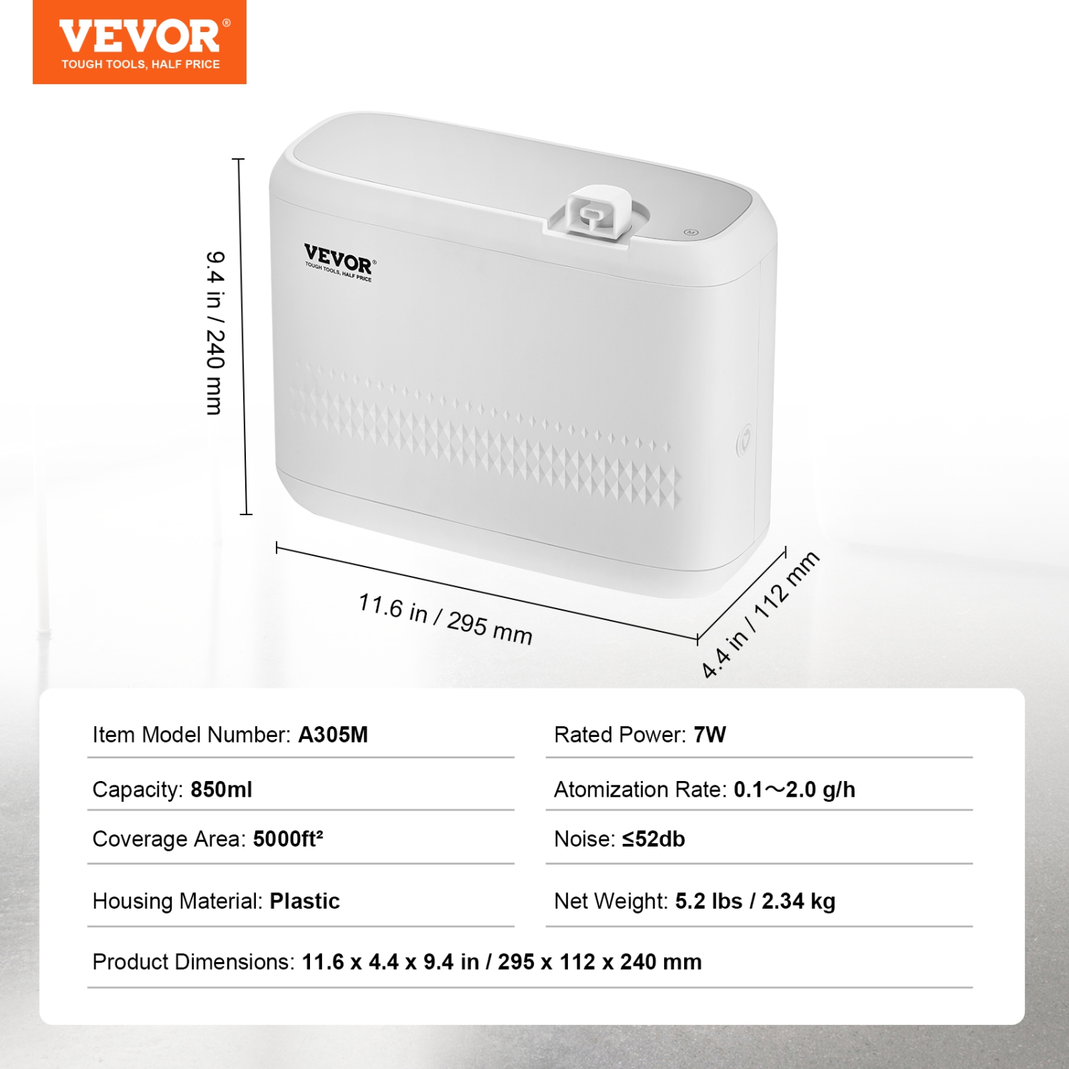 VEVOR Scent Air Machine, 850ml Bluetooth Smart Essential Oil Diffuser, 5000sq.ft Waterless HVAC Scent Diffuser with Cold Air Technology, Aromatherapy
