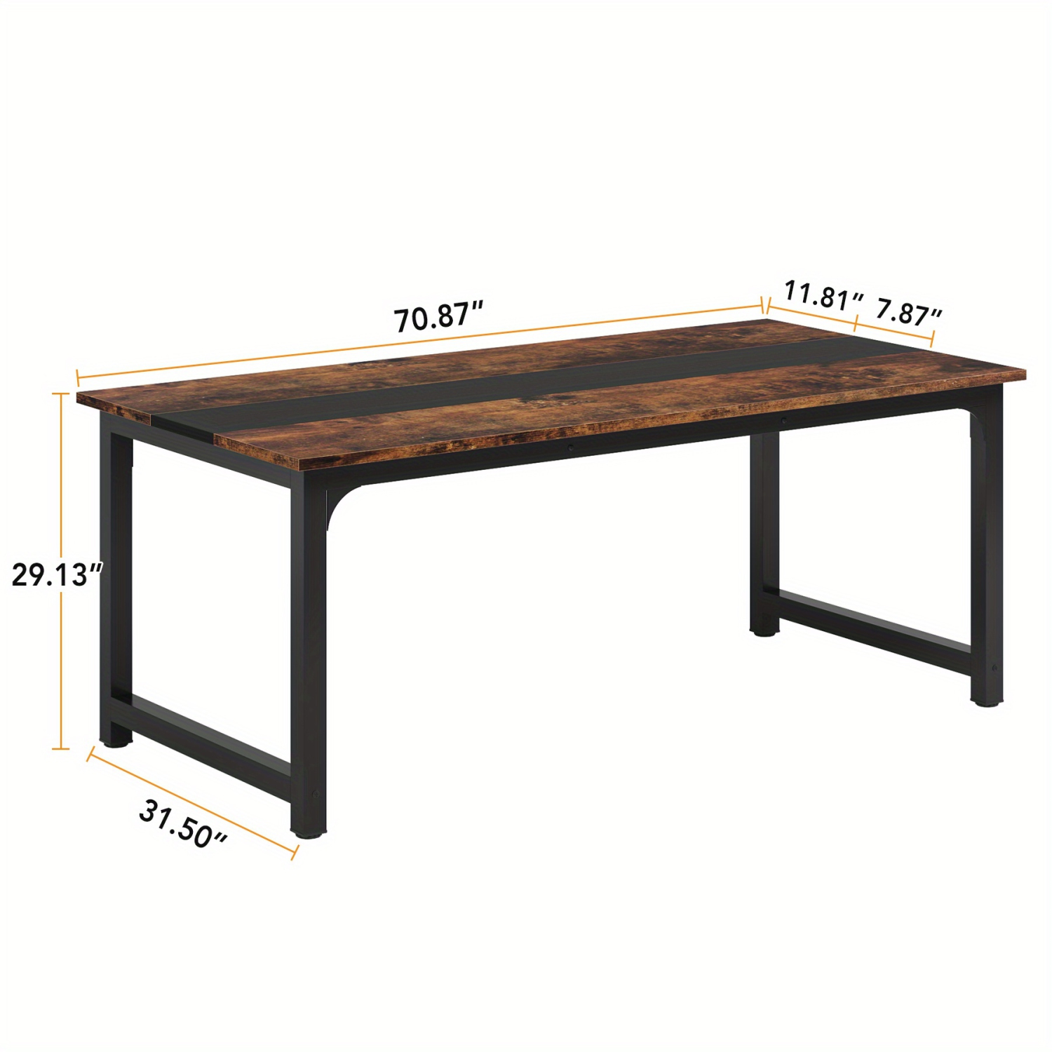 Lantine – Bureau de direction et table de salle à manger de 63 pi, mobilier de travail simple moderne pour bureau à domicile, table de cuisine