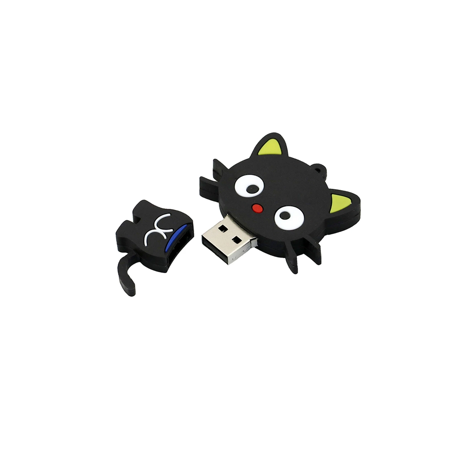 Cartoon USB flash drive Cartoon black cat memory stick Silicone USB flash drive-8GB