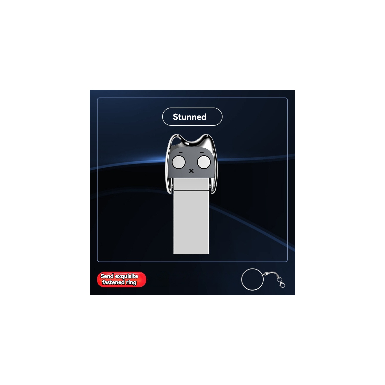 Cool mobile computer USB flash drive, high-speed 3.0 interface, personalized creative gift USB flash drive, cute cartoon metal USB flash drive, 64GB