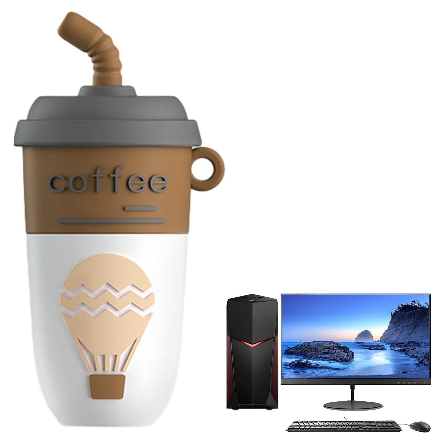 Milk tea shaped USB flash drive, computer and mobile phone USB flash drive, mini cute cartoon milk tea cup music car USB flash drive, key chain USB