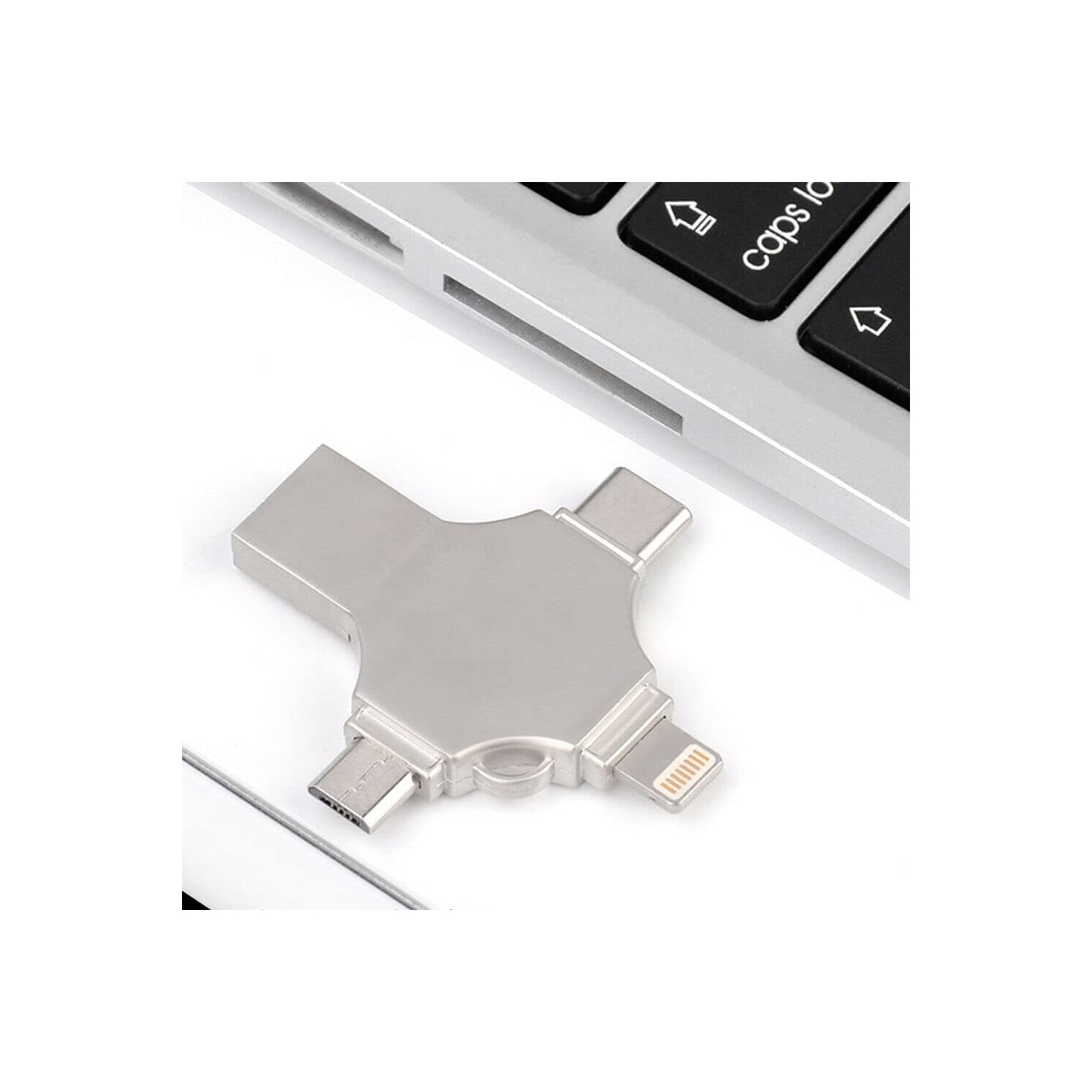 Metal Cross Mobile USB 4-en-1 applicable à Apple Huawei Type-C Ordinateur Android Universal USB 128 Go