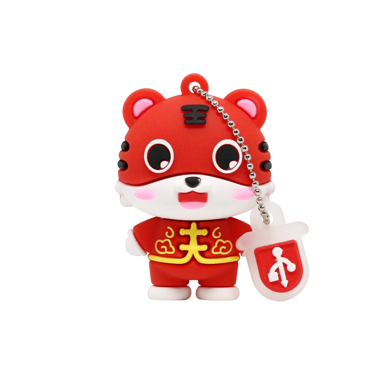 Clé USB de Cartoon Tiger Memory Stick de silicone Clé USB de 128&nbsp;Go