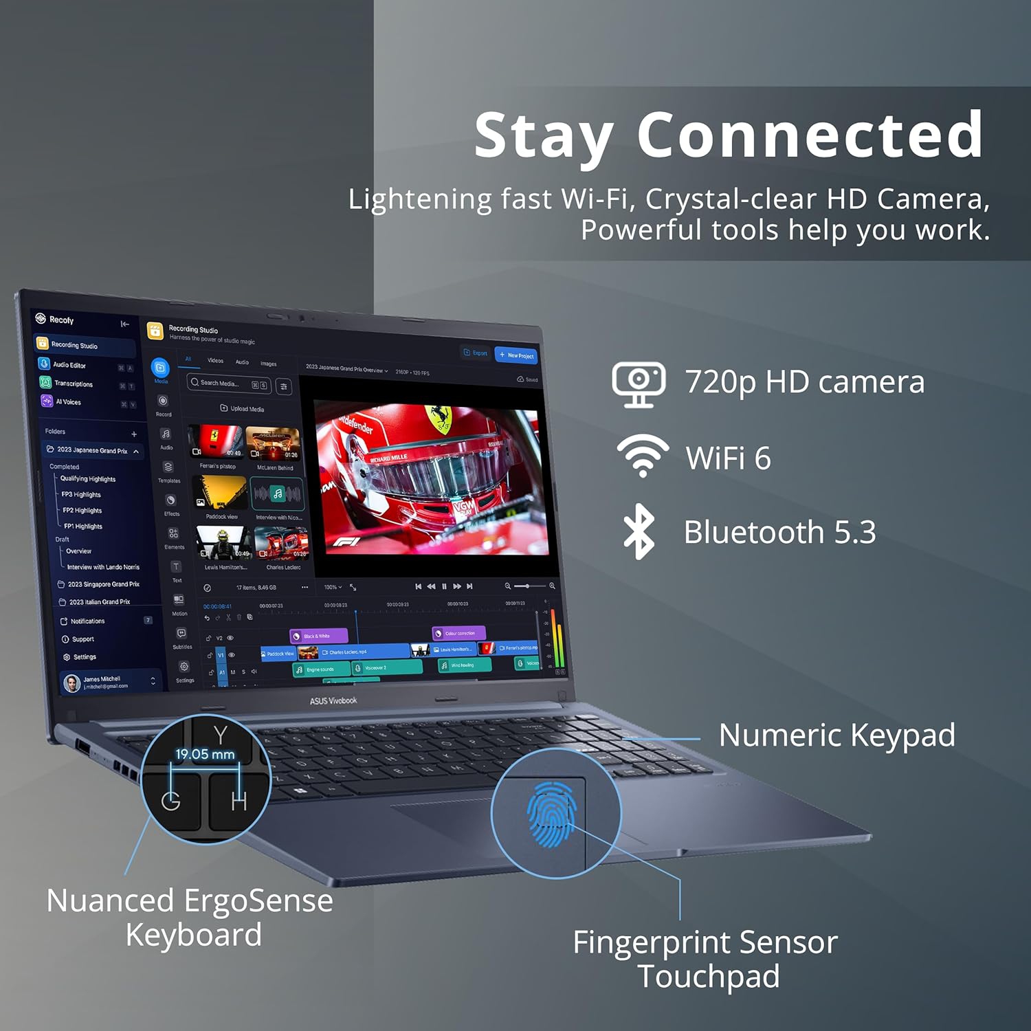 Refurbished - ASUS VivoBook 15 Slim 15.6" FHD Laptop, Intel i5-1240P, 2TB PCIe SSD, 16GB RAM, Intel Iris Xe Graphics, Backlit KYB, Fingerprint