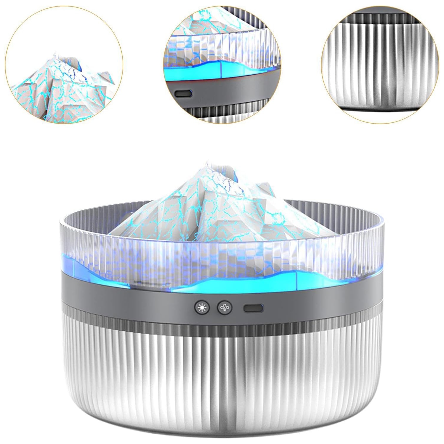 Volcano aromatherapy machine multifunctional flame humidifier large capacity large mist diffuser