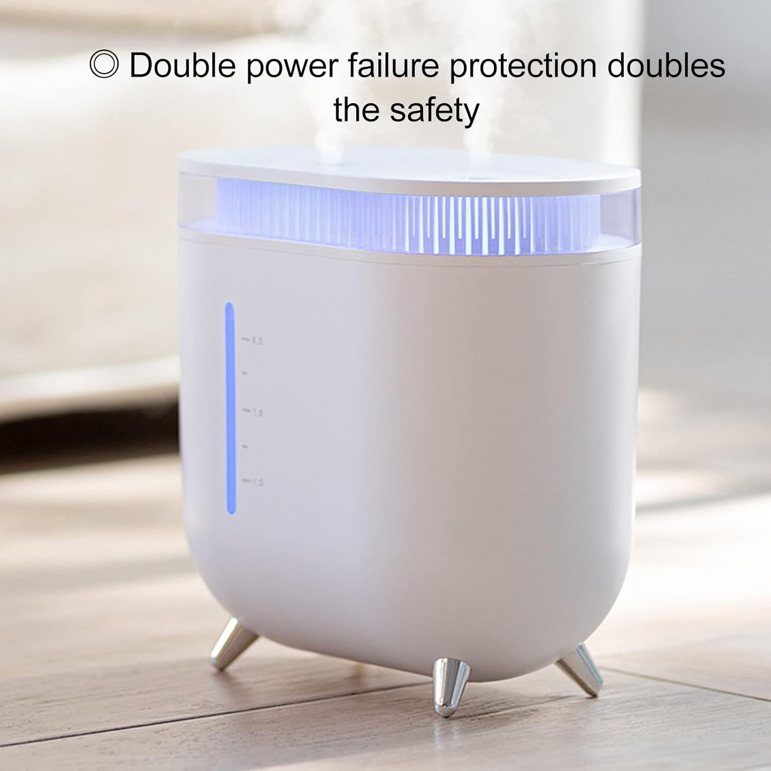 Portable Desktop Humidifier 2L Capacity USB Rechargeable Mist Humidifier Dual Humidifier with Colored Light