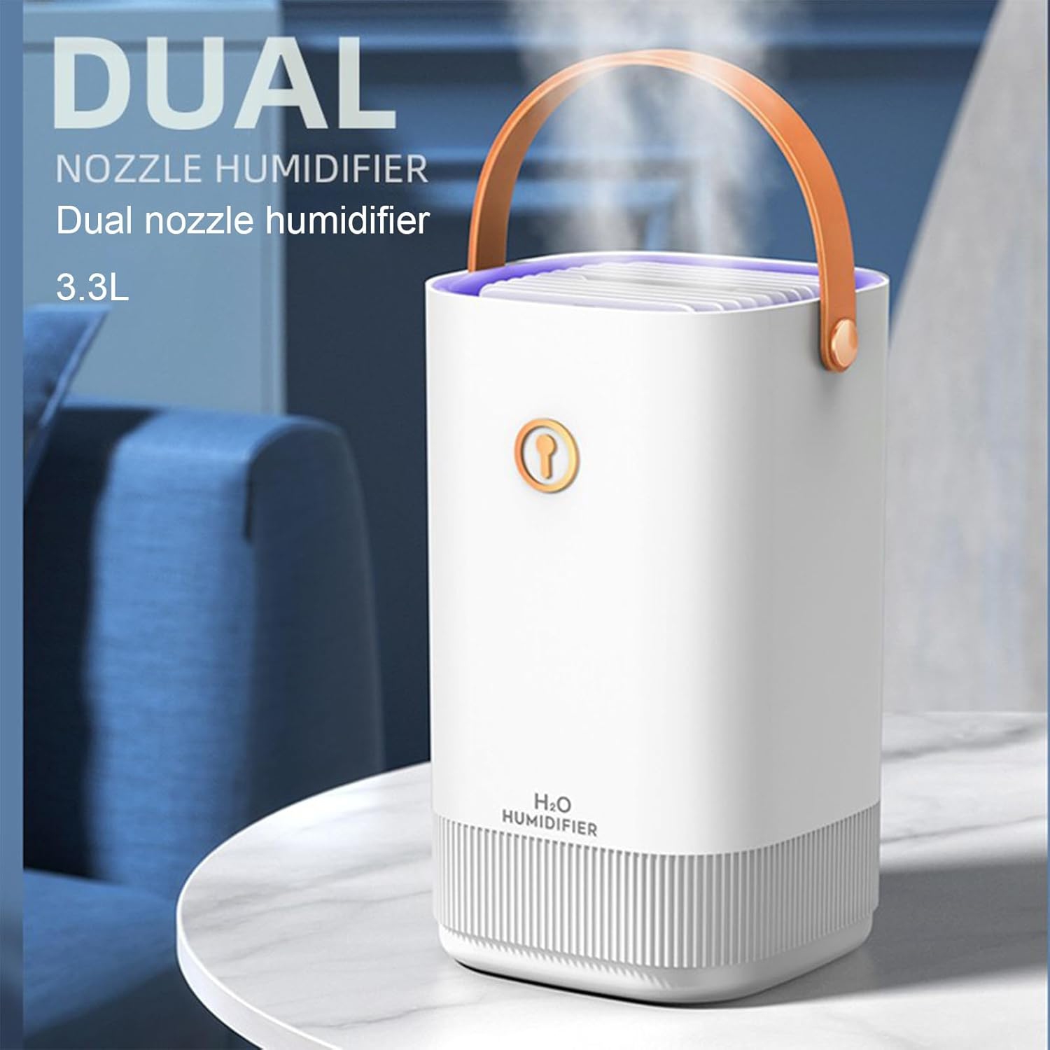 Double nozzle humidifier household large capacity spray USB personal desktop silent large capacity humidifier