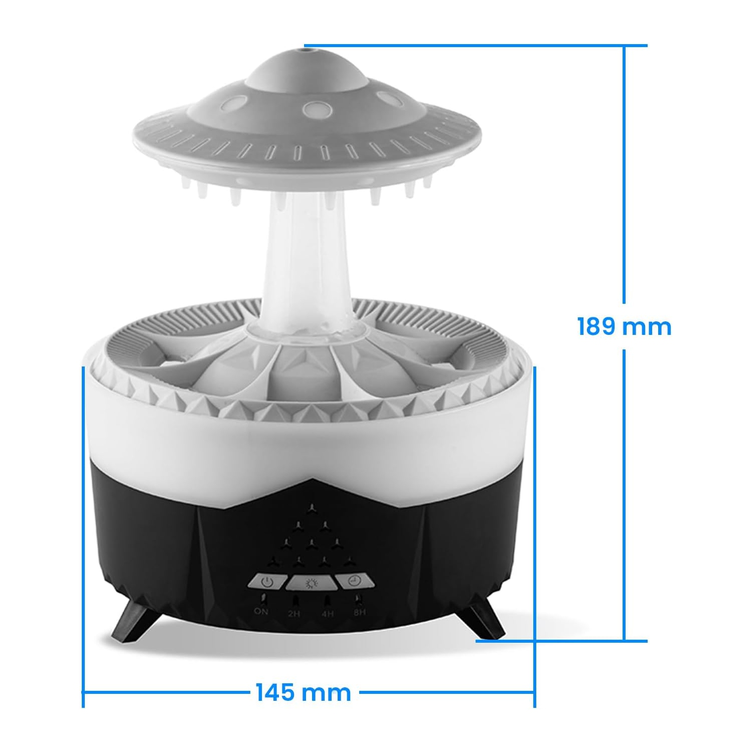 Bedroom Rain Effect Humidifier, UFO Rain Cloud Water Drop Humidifier, Home Room Humidifier, Essential Oil Diffuser