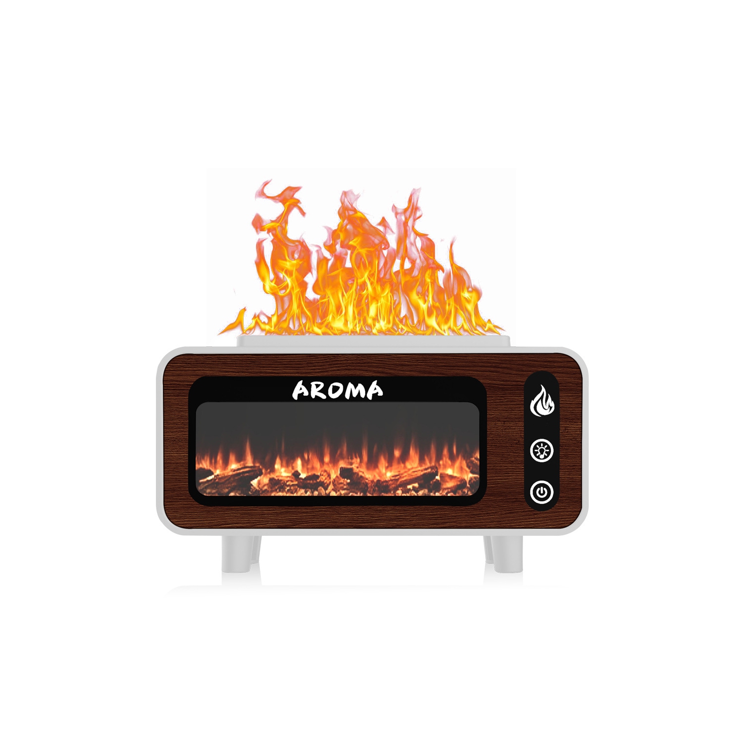 Diffuseur d'huile de flamme, humidificateur d'aromathérapie, arrêt automatique, diffuseur d'huile essentielle, diffuseur d'aromathérapie avec foyer