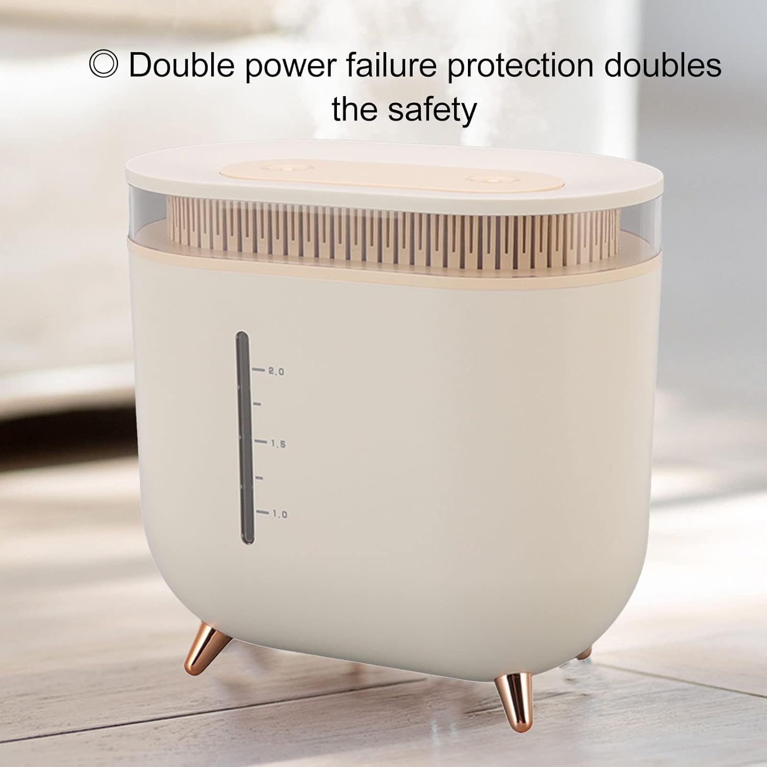 Portable Desktop Humidifier 2L Capacity USB Rechargeable Mist Humidifier Dual Humidifier with Color Light