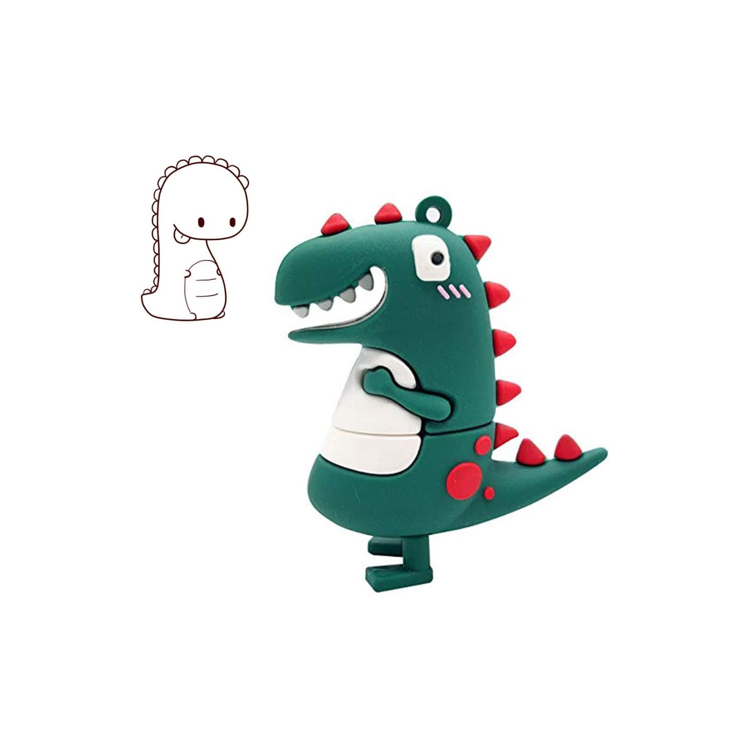 Clé USB de Cartoon Dinosaur Memory Stick de Cartoon Clé USB en silicone - 16 Go