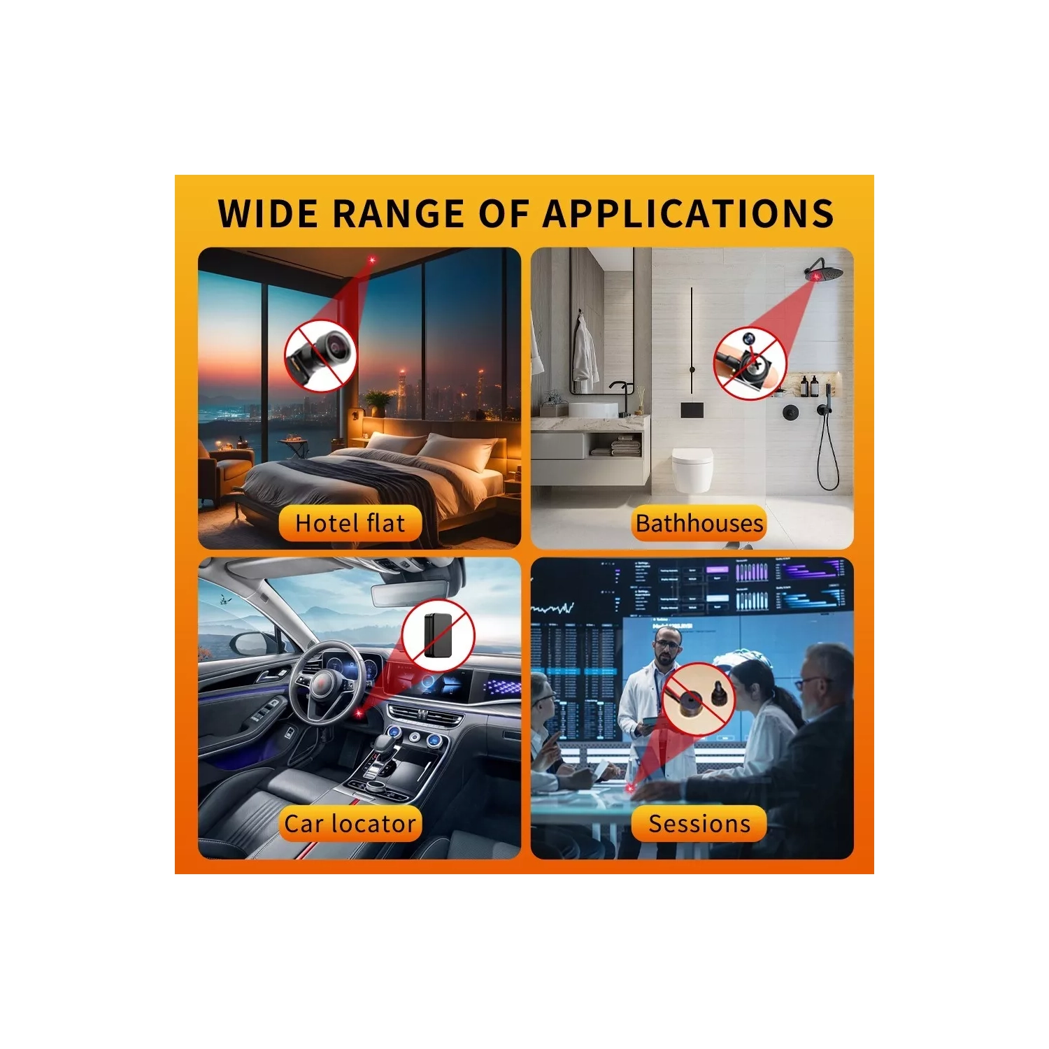 Professional Camera Detector Wireless Signal Camera Detector Infrared Signal Detector Eavesdropping Device Finder